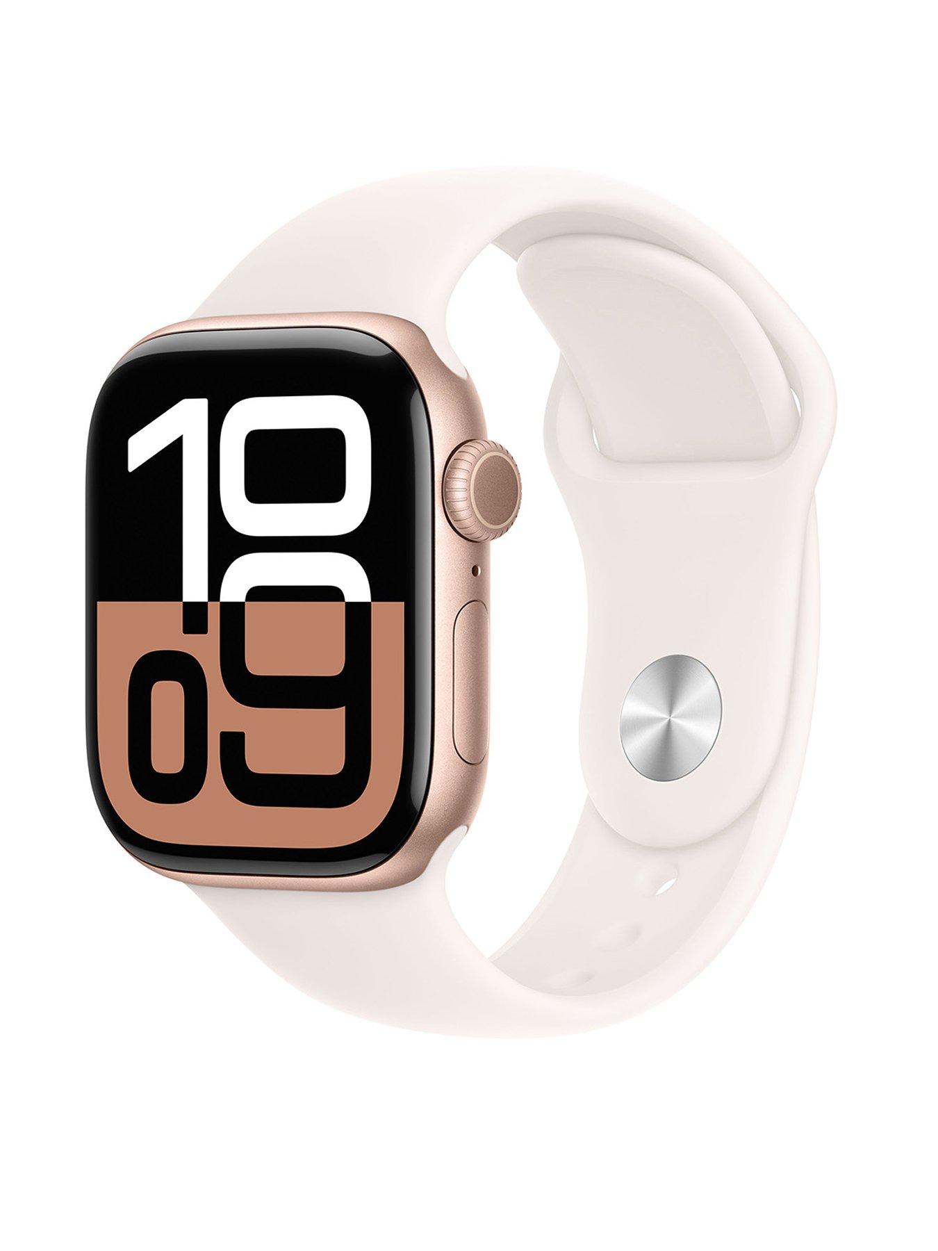 undefined Watch Series 10 (GPS + Cellular), Rose Gold Aluminium Case with Light Blush Sport Band