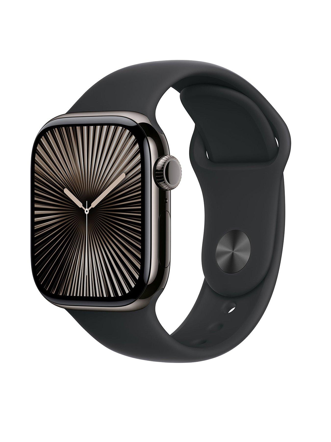 undefined Watch Series 10 (GPS + Cellular), Slate Titanium Case with Black Sport Band