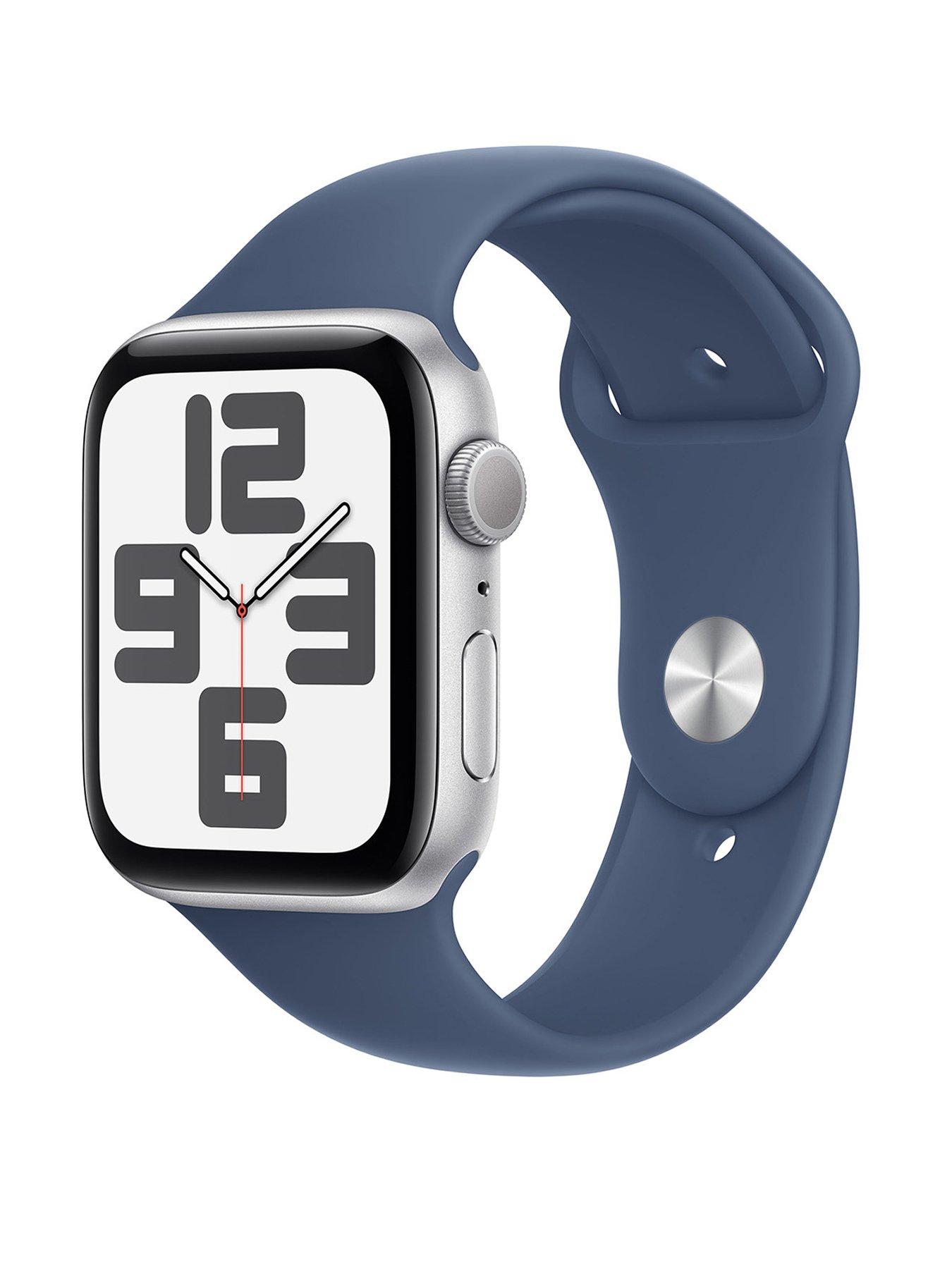 undefined Watch SE (GPS, 2024) 40mm Silver Aluminium Case with Denim Sport Band - S/M