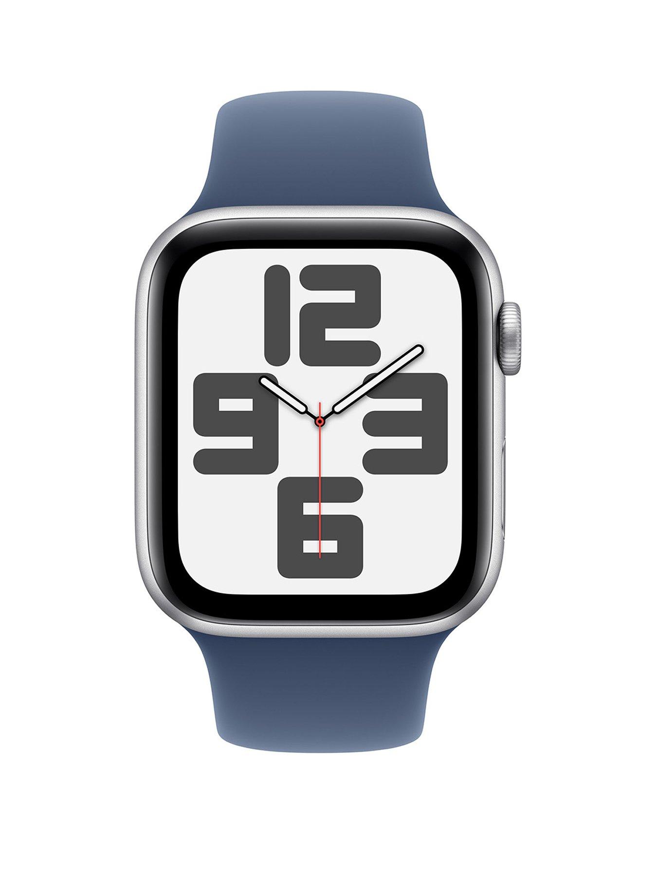 apple-watch-se-gps-2024-40mmnbspsilver-aluminium-case-with-denim-sport-band-mlstillFront