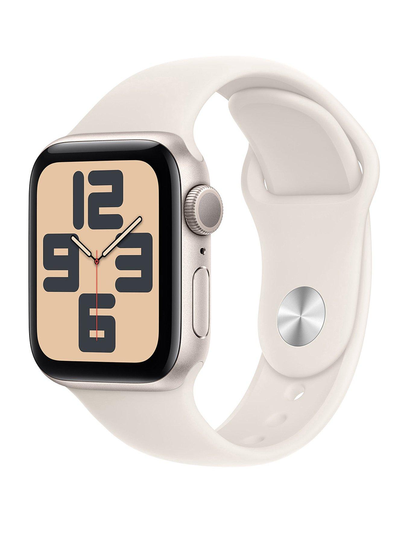 Image of Apple Watch SE (GPS, 2024) Starlight Aluminium Case with Starlight Sport Band