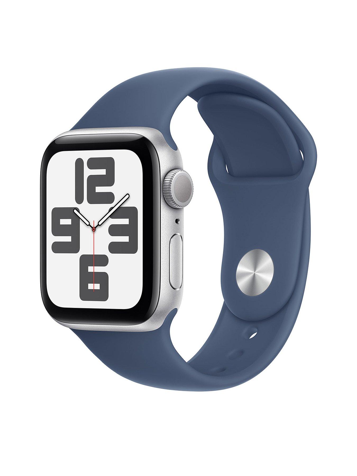 undefined Watch SE (GPS, 2024) 44mm Silver Aluminium Case with Denim Sport Band - M/L