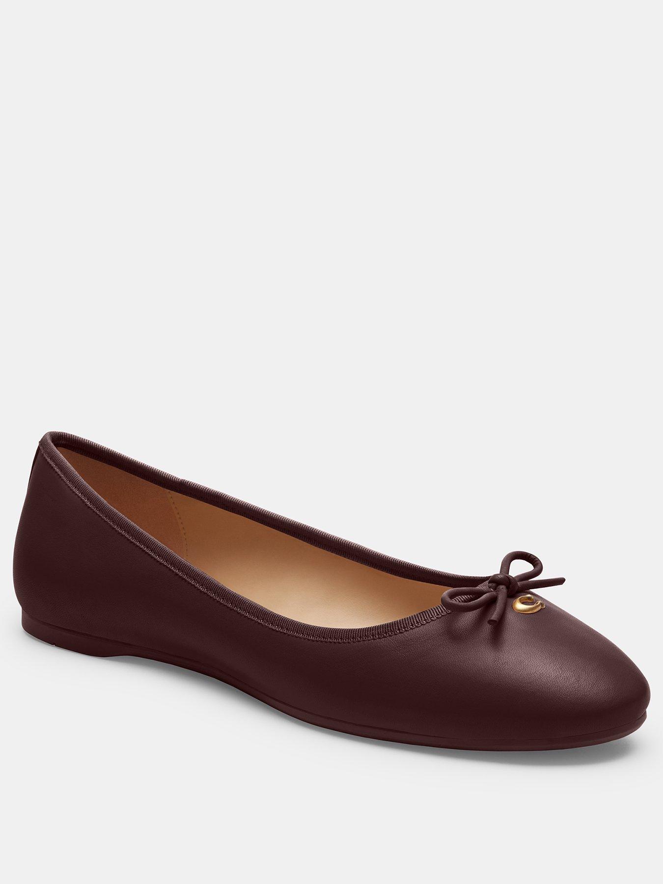 coach-abigail-leather-ballet-flats-dark-redstillFront