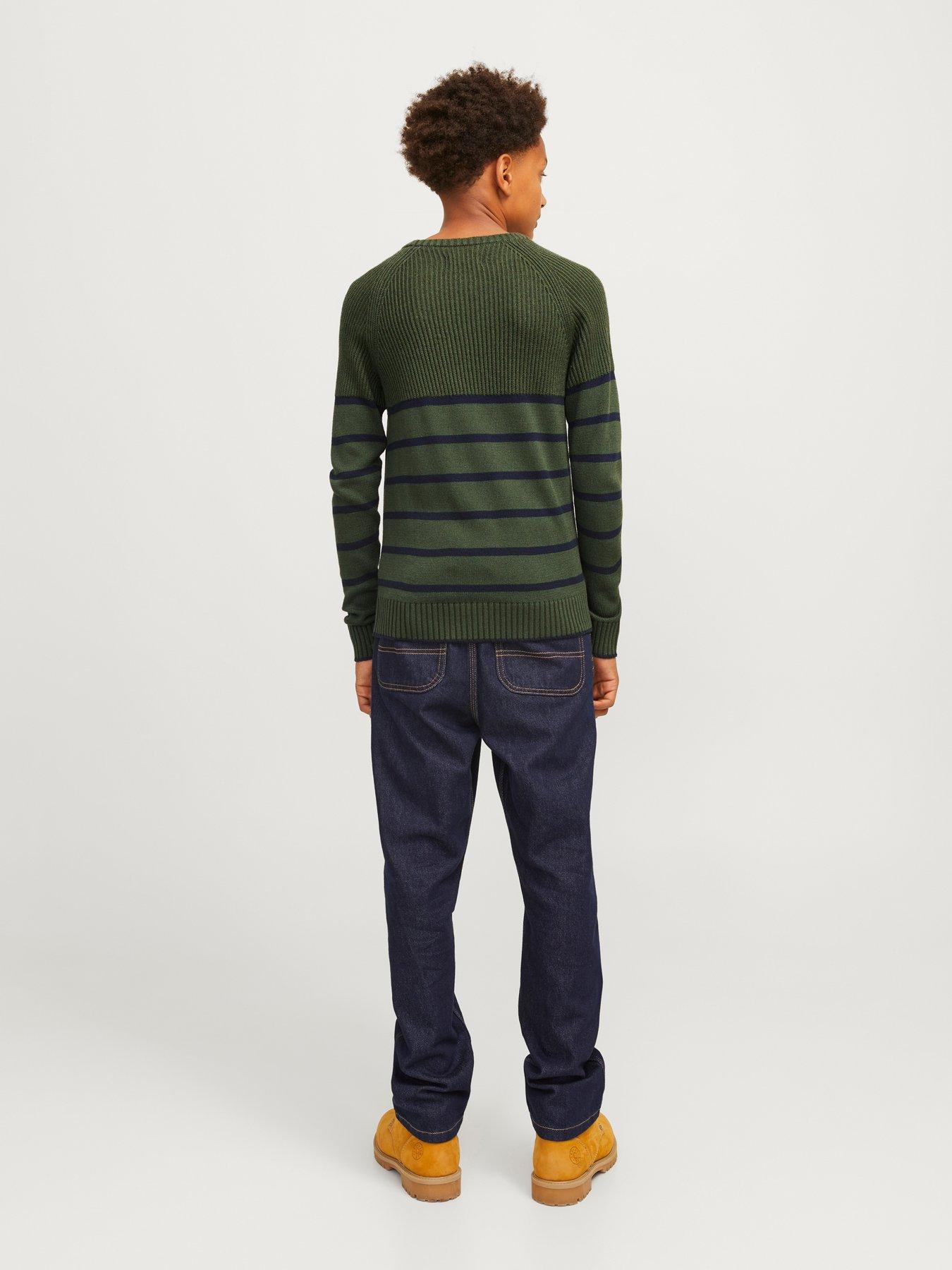 jack-jones-junior-boys-panel-knit-crew-neck-jumper-kombu-greenstillFront