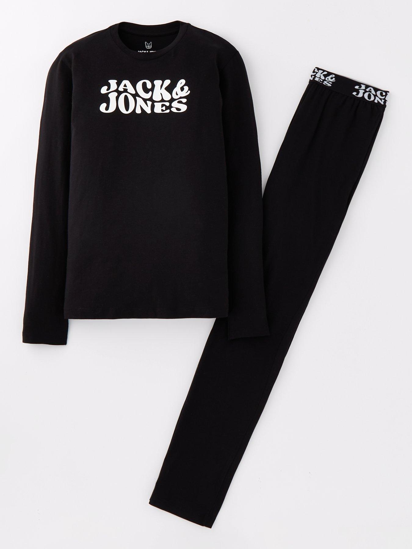 jack-jones-junior-boys-elton-long-sleeve-tshirt-and-pants-lounge-set-black