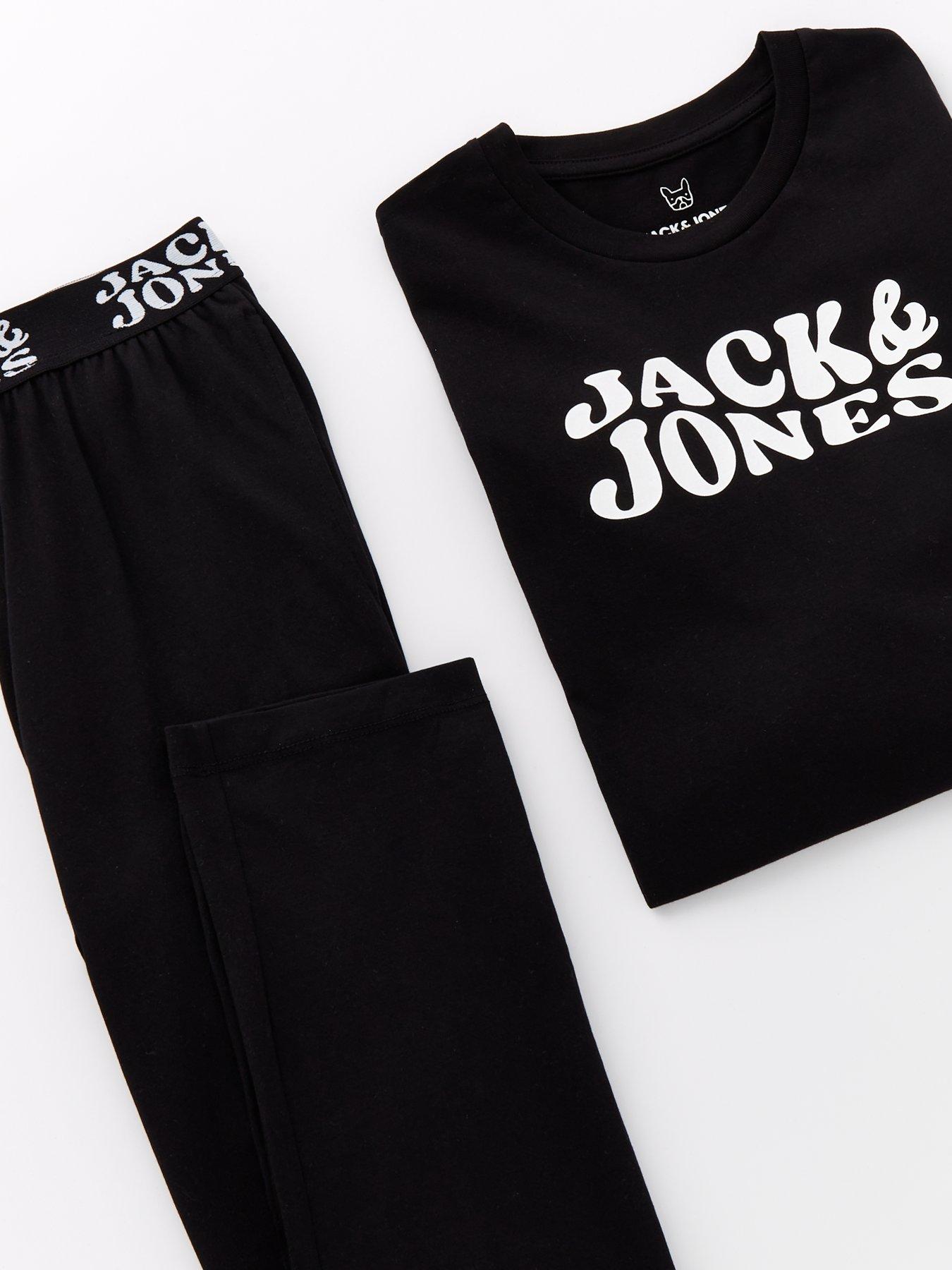 jack-jones-junior-boys-elton-long-sleeve-tshirt-and-pants-lounge-set-blackdetail