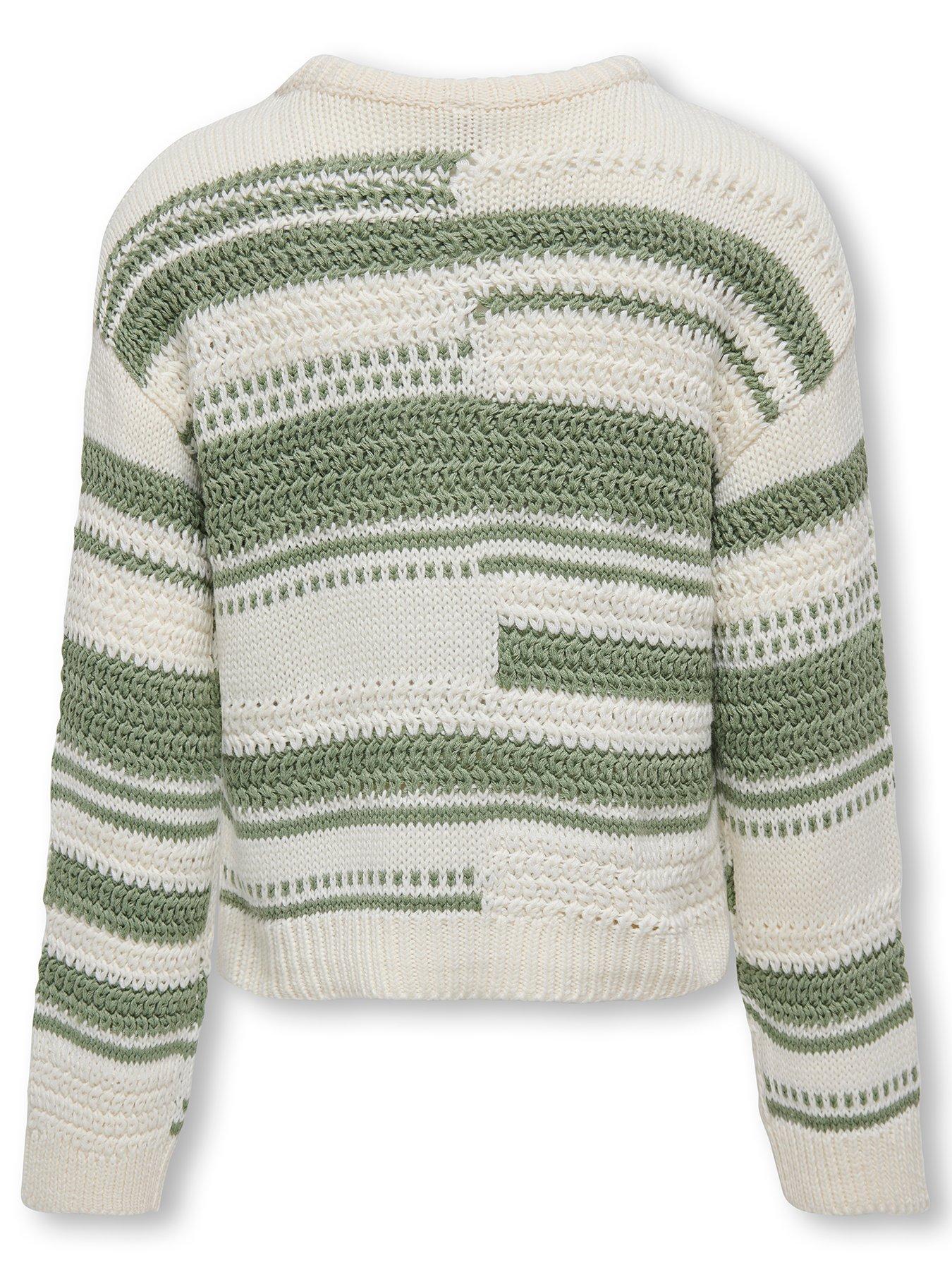 only-kids-girls-mixed-striped-knitted-jumper-hedge-greenback