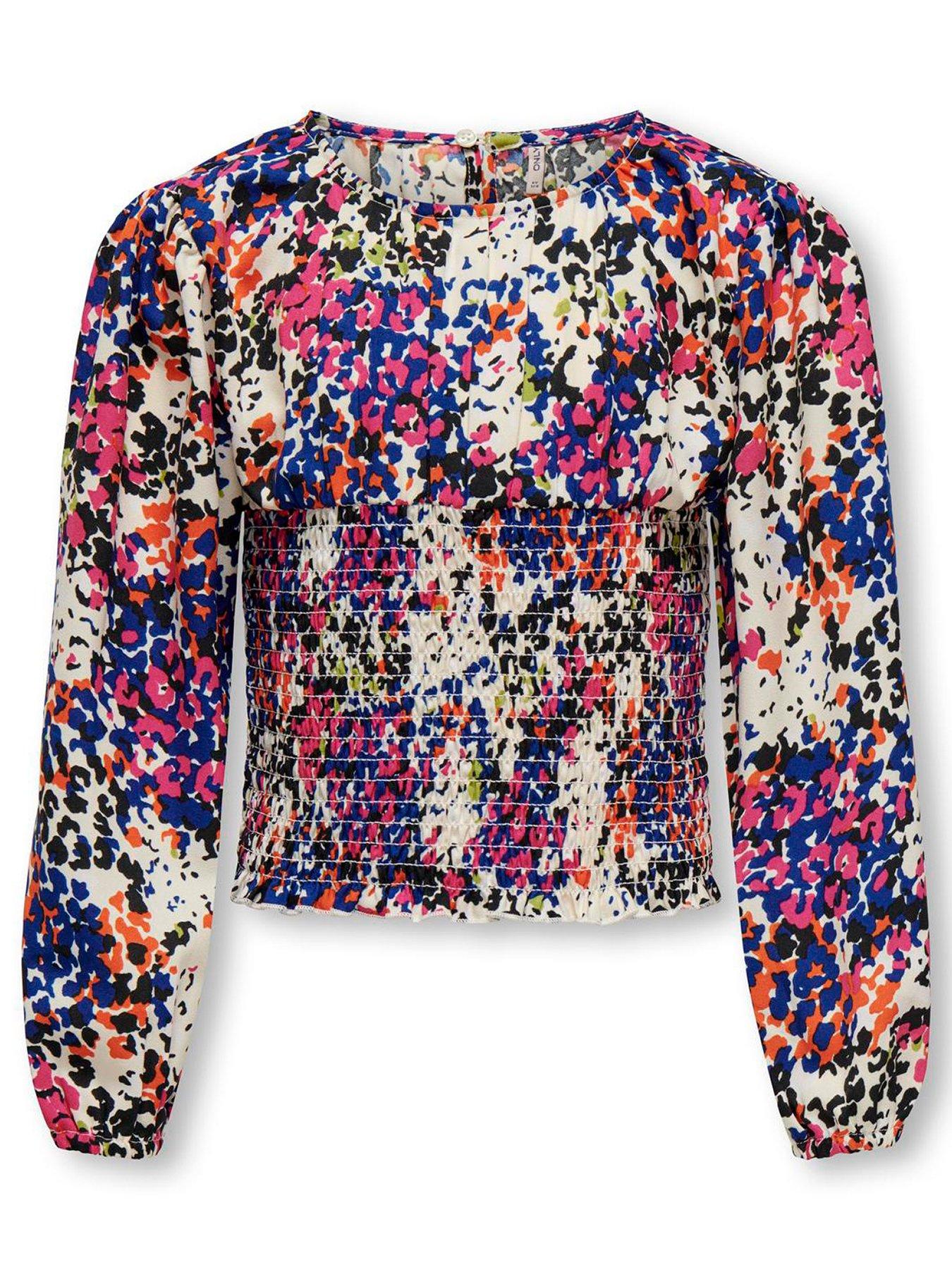 only-kids-girls-long-sleeve-floral-smock-top-cloud-dancer