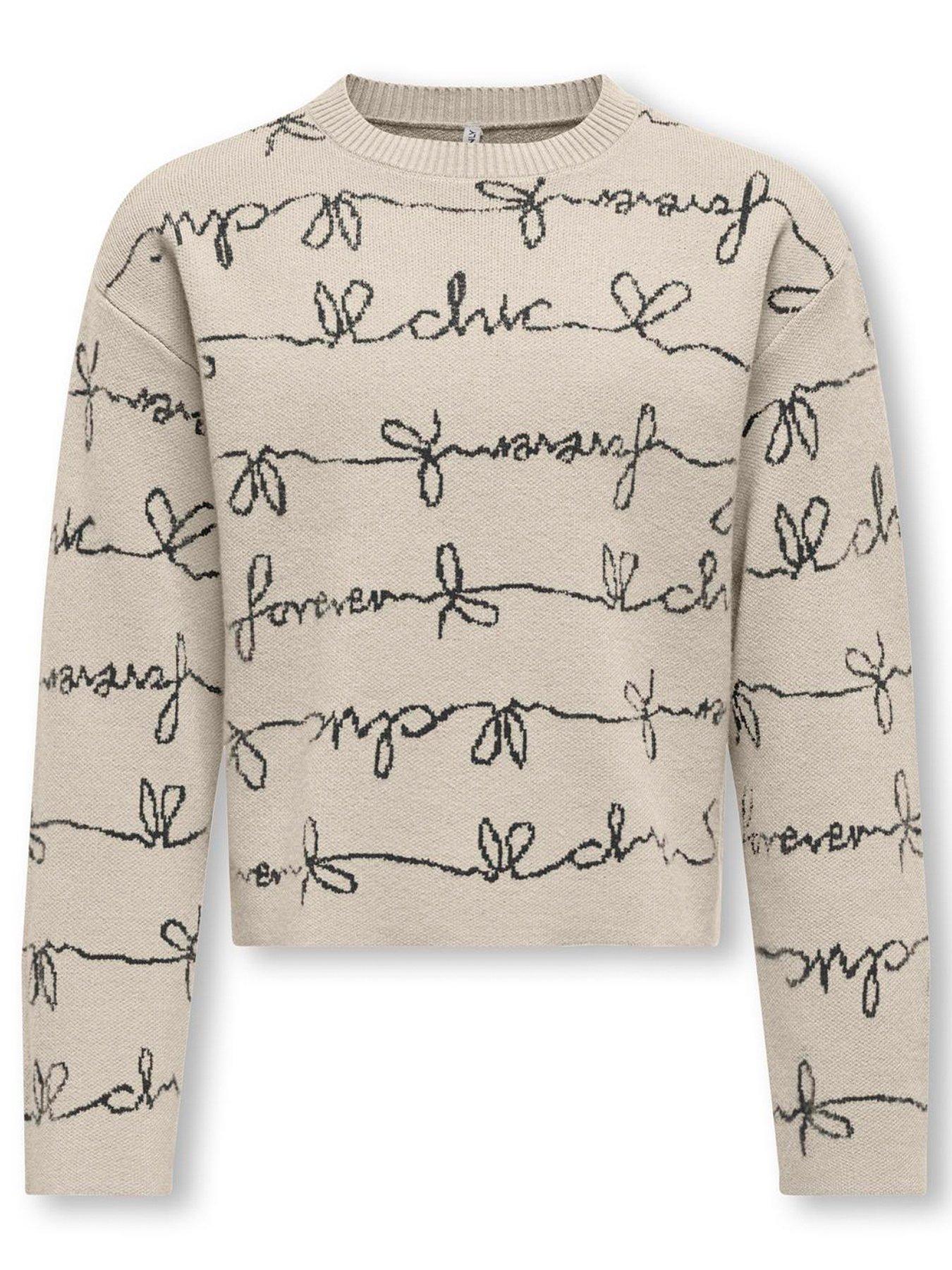 only-kids-girls-script-knitted-jumper-birch