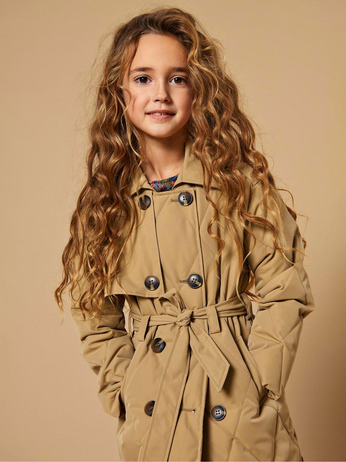 only-kids-girls-quilted-trench-coat-petrified-oakstillFront