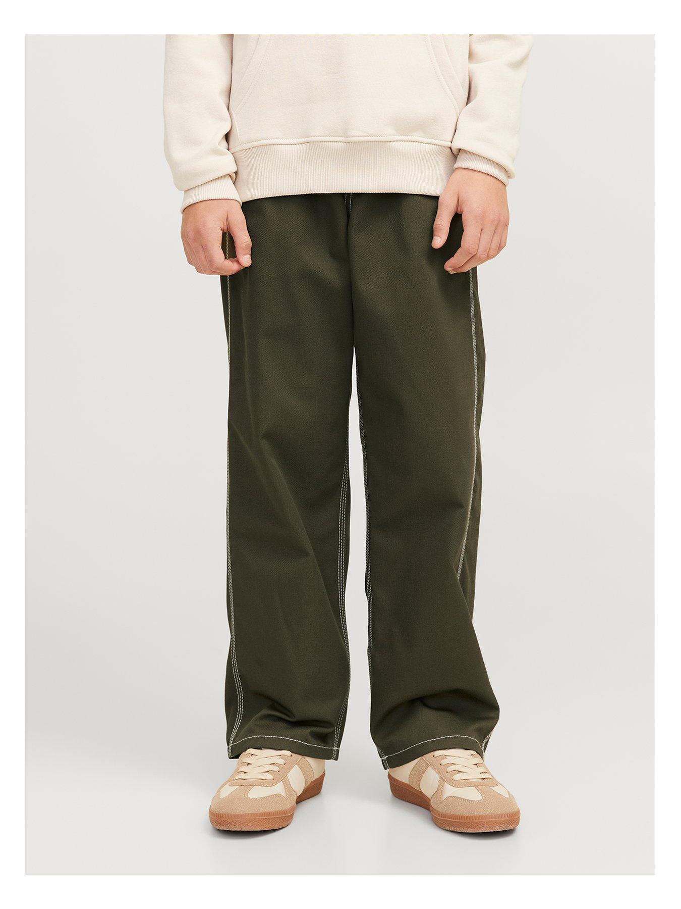 jack-jones-junior-boys-alex-contrast-worker-trouser-olive-nightfront