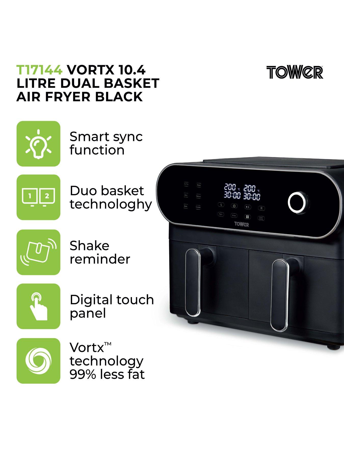 tower-104l-vortx-dual-basket-air-fryer-exclusive-blackstillFront