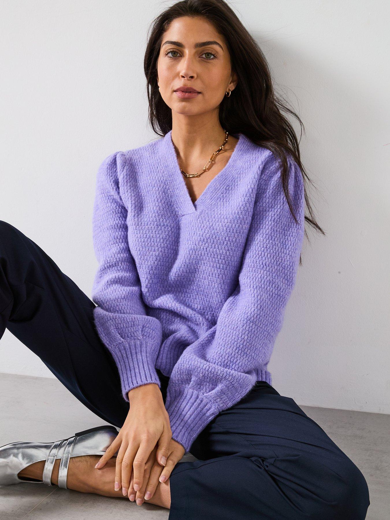 v-by-very-v-neck-puff-jumper-with-wool-purpledetail