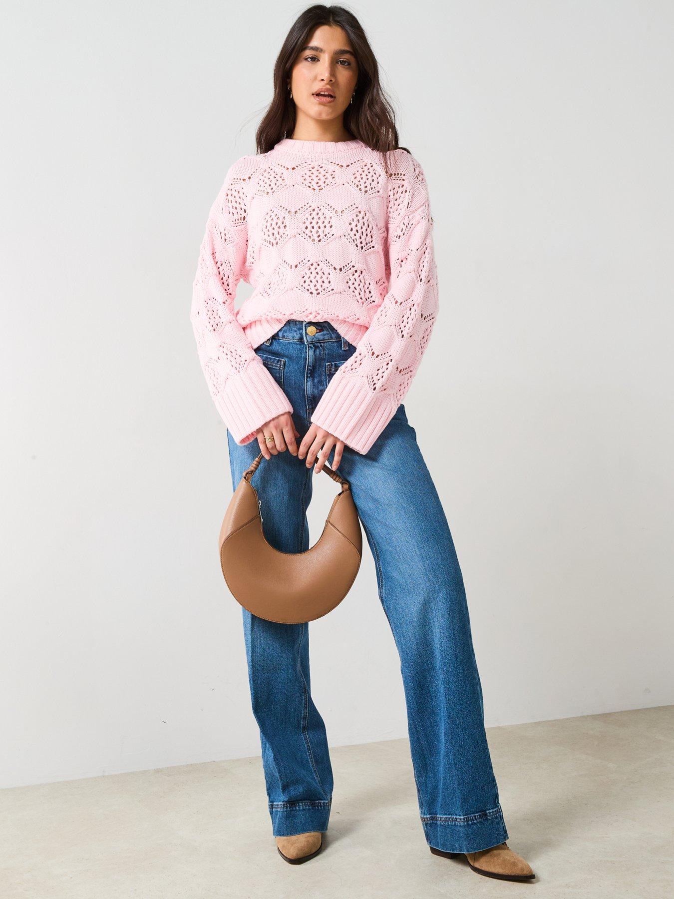 v-by-very-bobble-stitch-crew-neck-jumper-pinkback