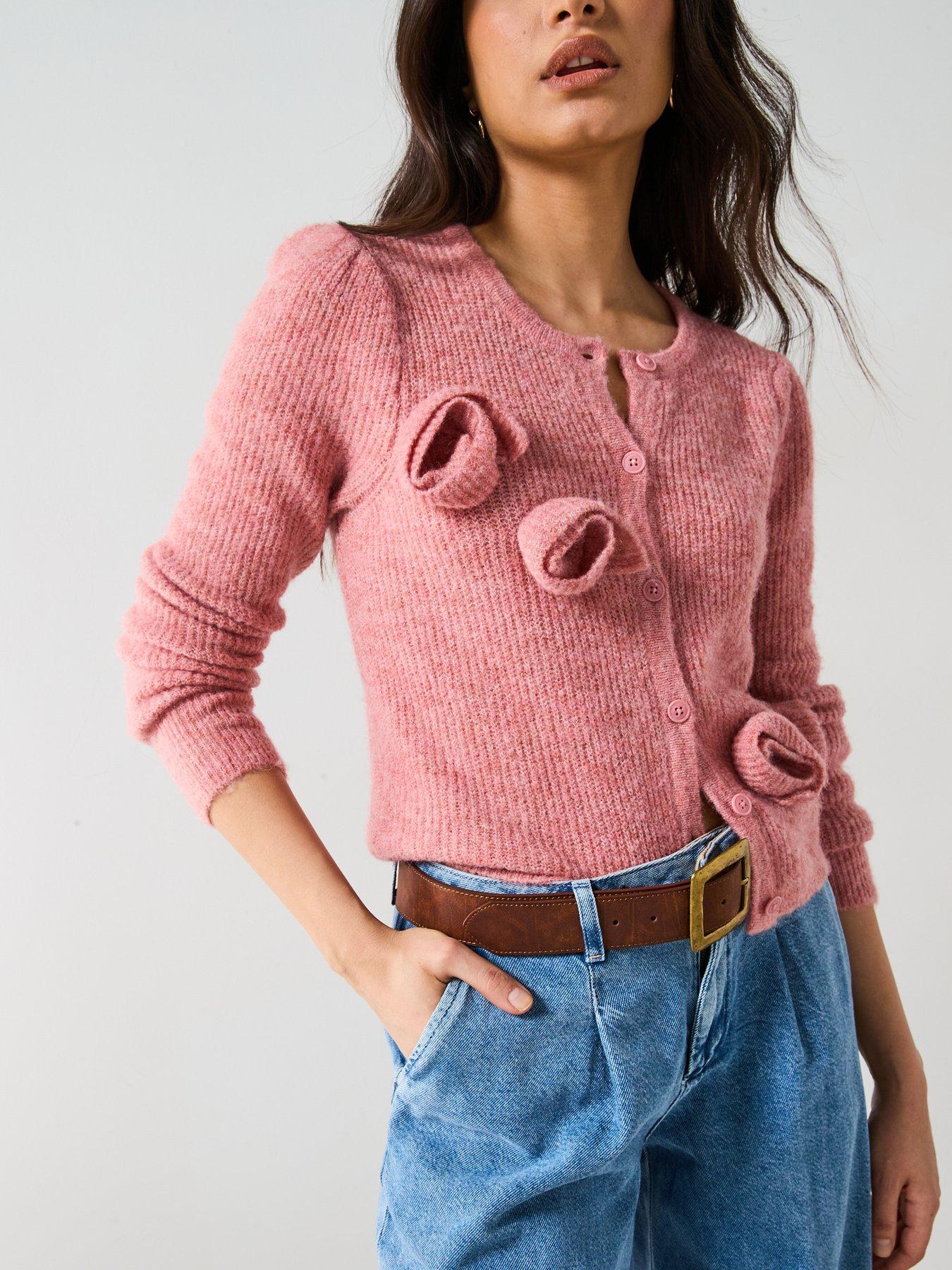 v-by-very-crew-neck-rosette-detail-cardigan-with-wool-pinkoutfit