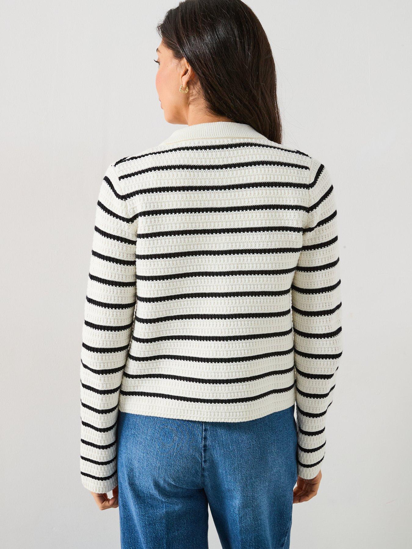 v-by-very-textured-collared-striped-cardigan-monostillFront