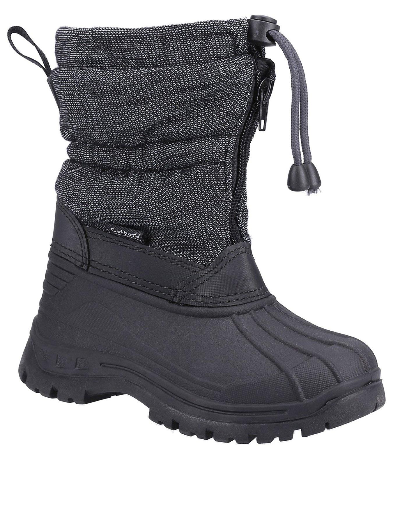 cotswold-kids-bathford-kids-snowboots-blackstillFront