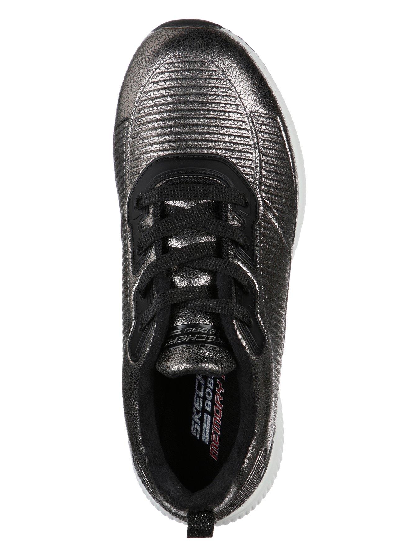 skechers-metallic-embossed-lace-up-sneaker-with-memory-foamoutfit