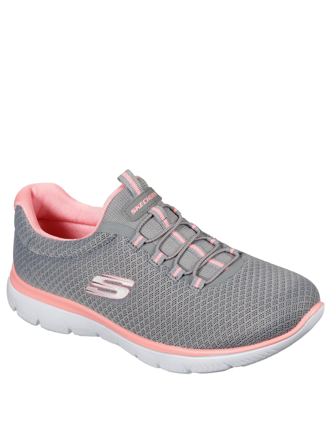 skechers-mesh-bungee-slip-on-w-memory-foam-greystillFront