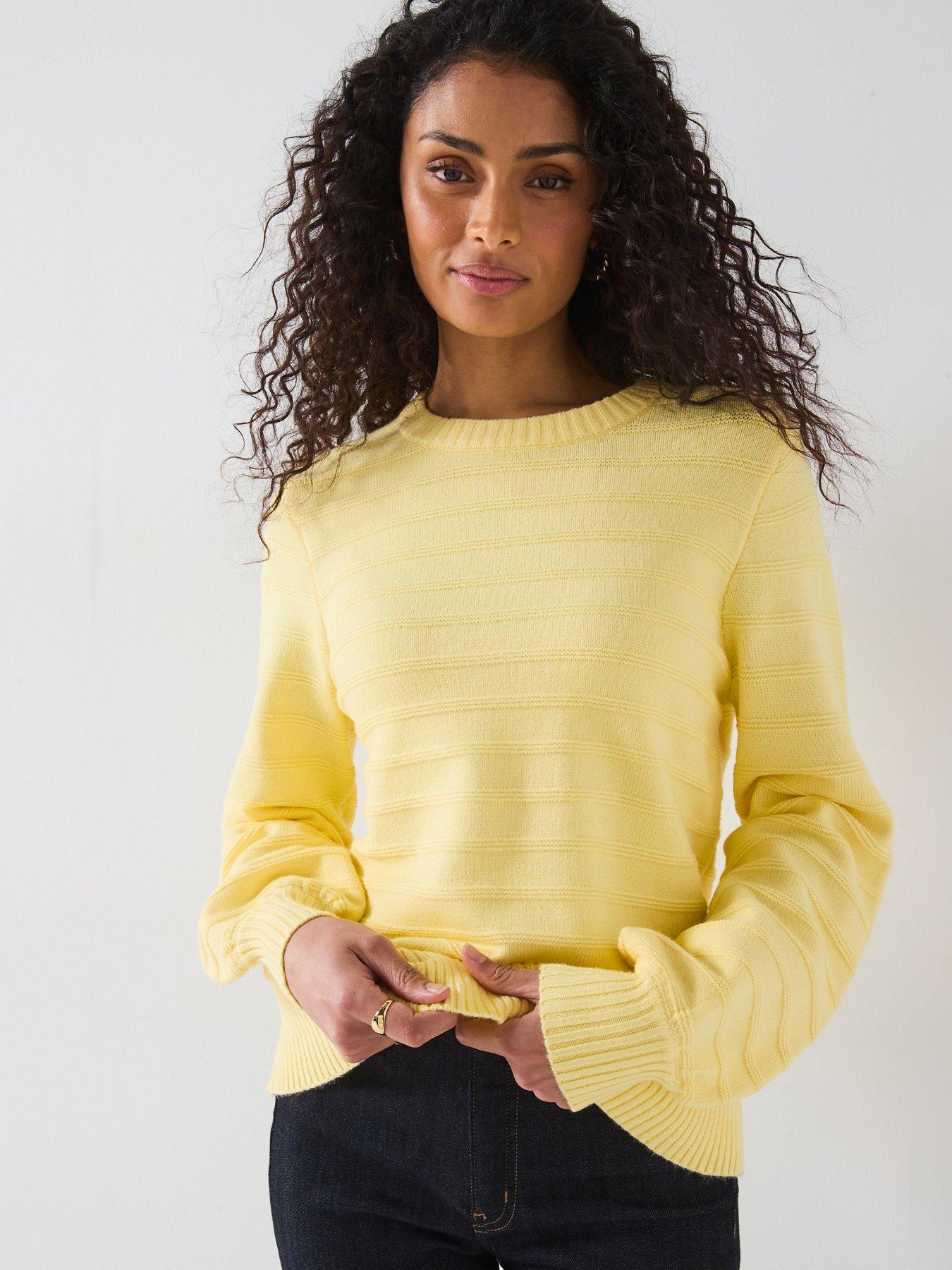 everyday-crew-neck-tonal-stripe-jumper-yellow