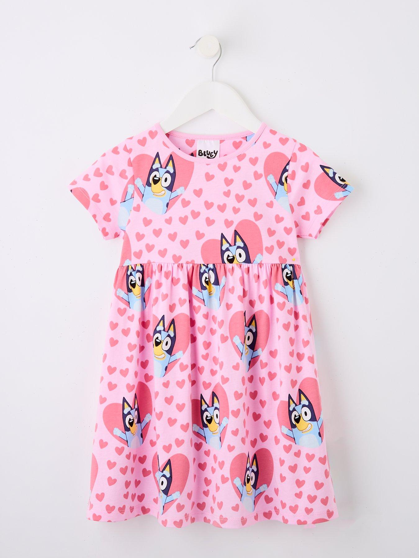 undefined Bluey All Over Print Short Sleeve Dress