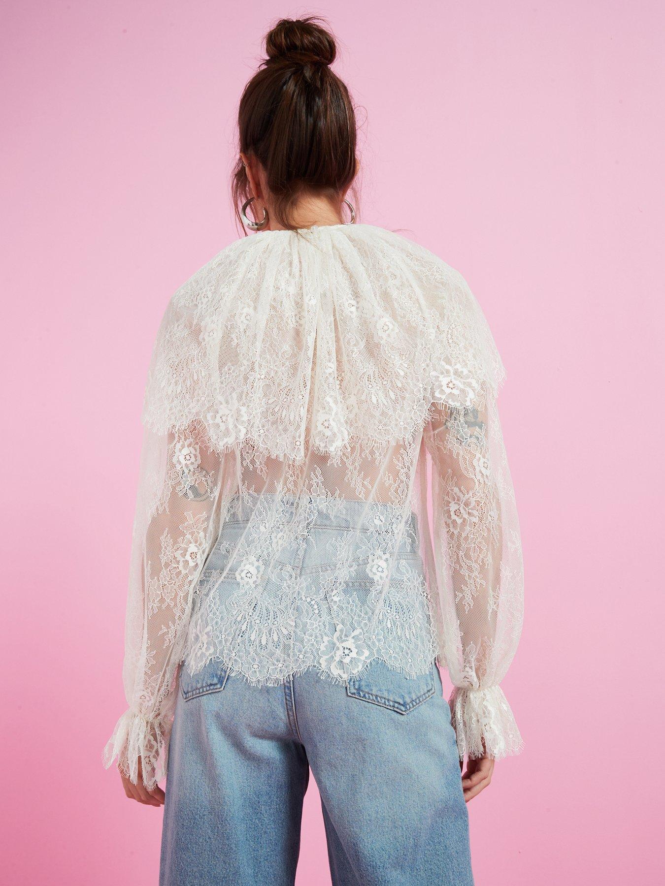 v-by-very-lace-frill-yoke-blouse-creamstillFront