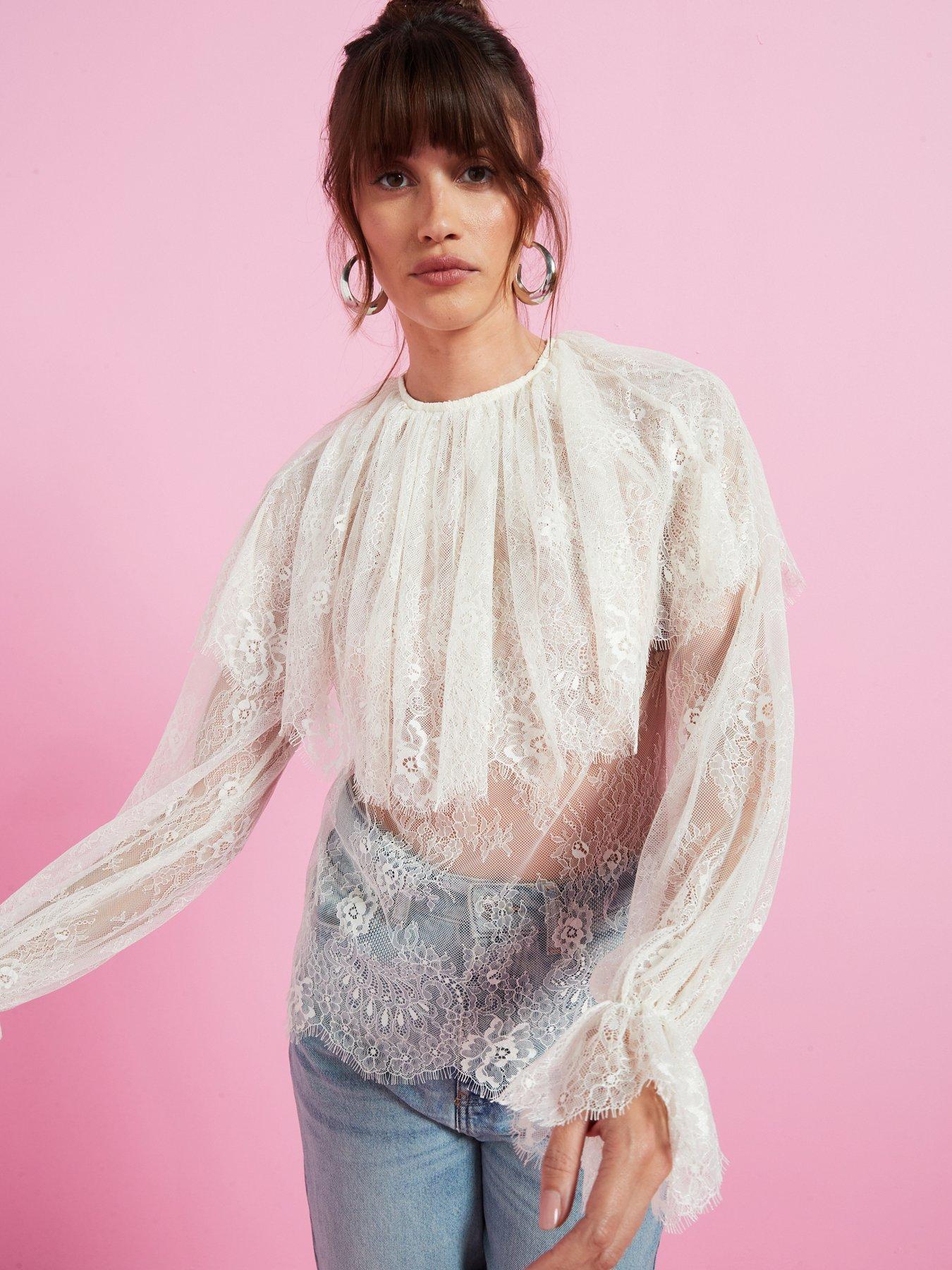 v-by-very-lace-frill-yoke-blouse-creamdetail