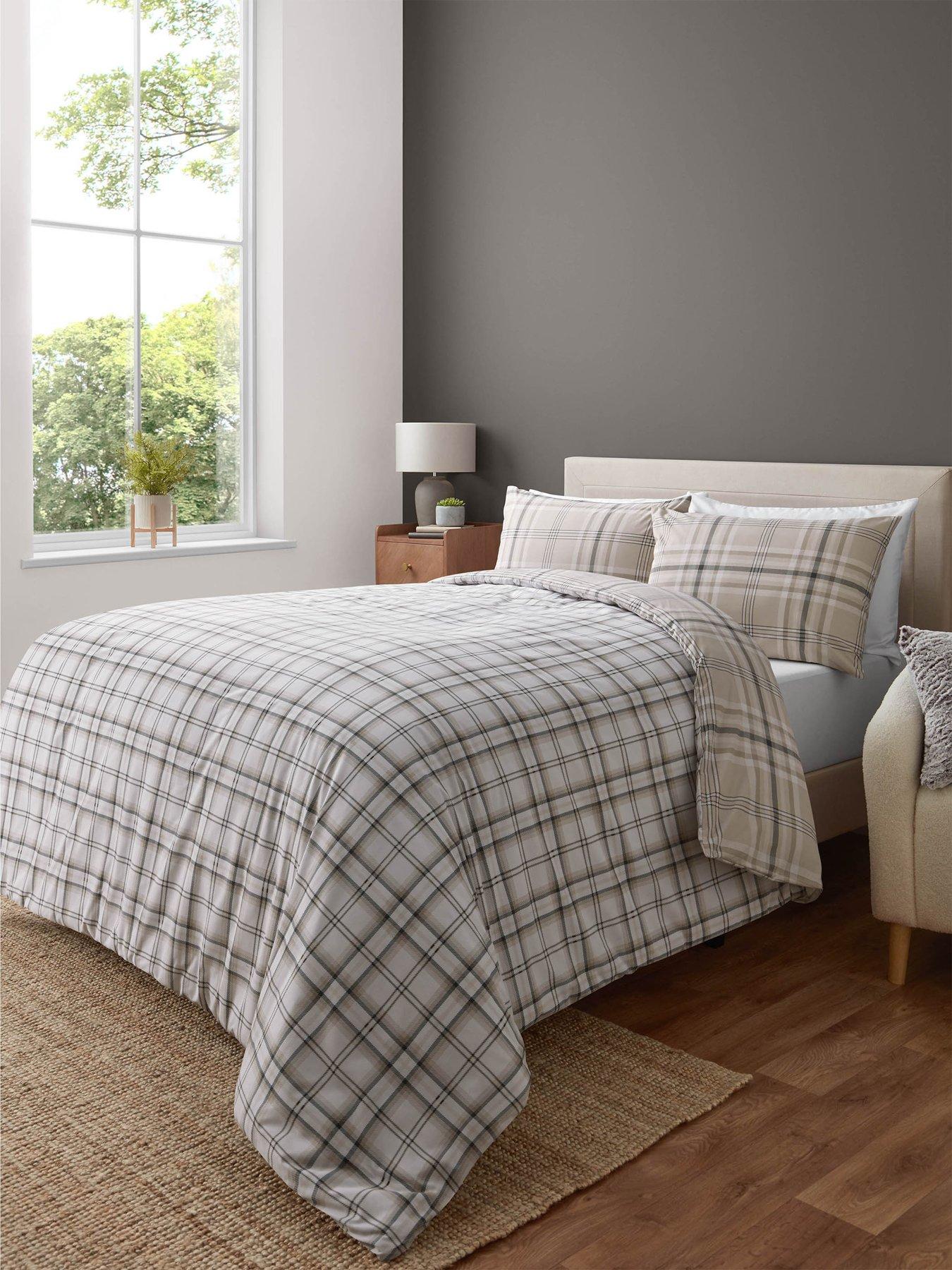 catherine-lansfield-kelso-check-natural-reversible-duvet-cover-setback