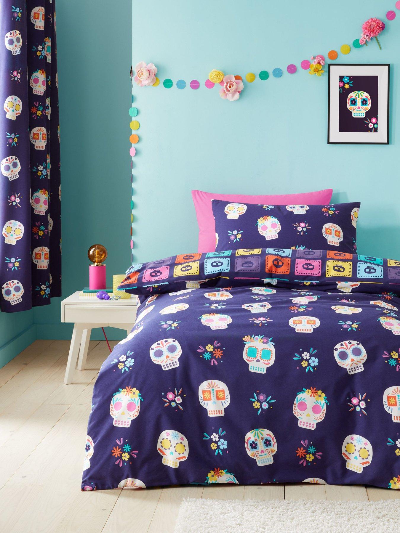 Catherine Lansfield Fiesta Sugar Skulls Reversible Halloween Duvet Cover Set Very Ireland