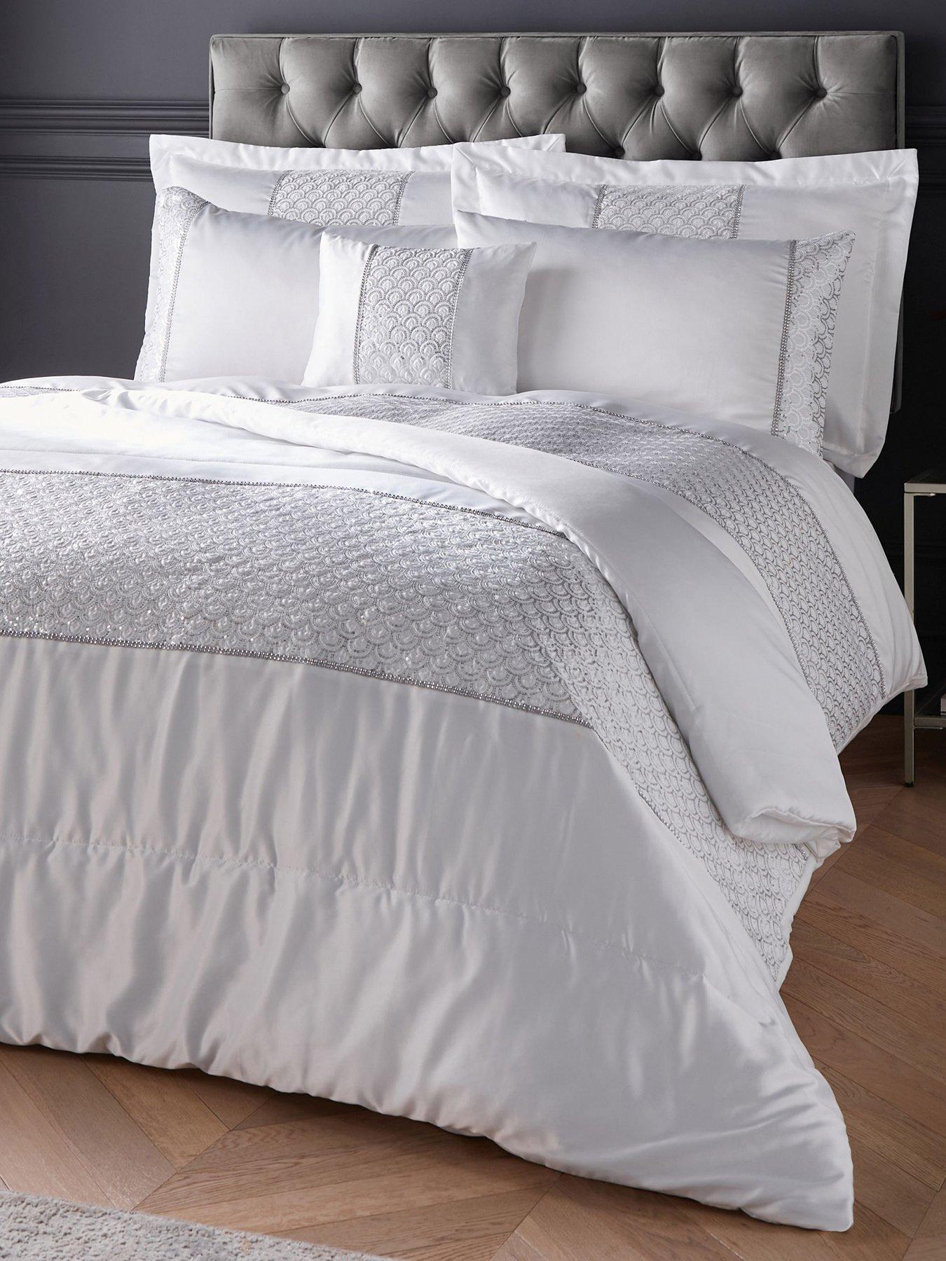 catherine-lansfield-deco-sequin-quilted-pillowsham-pair-in-white