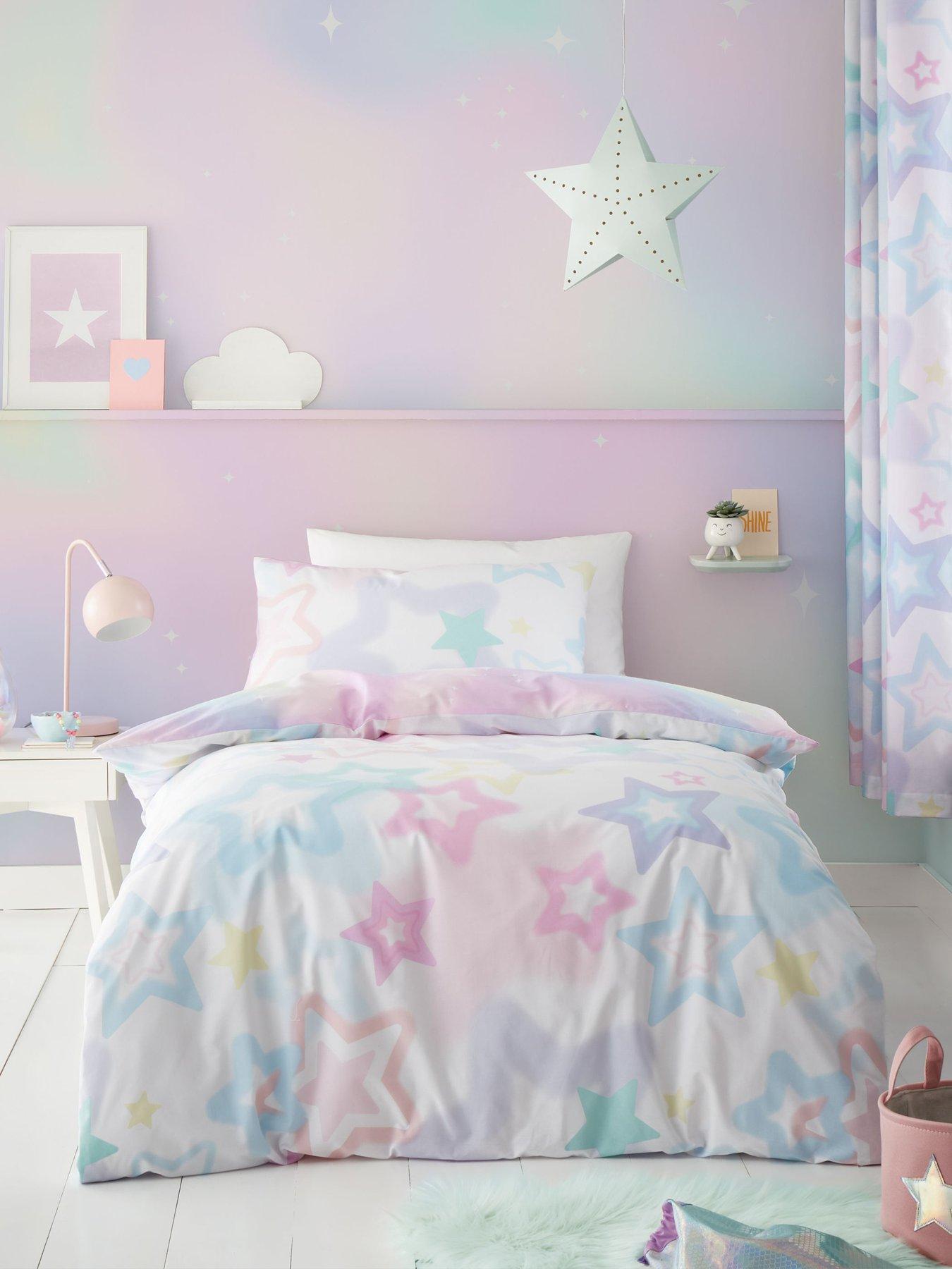 Catherine Lansfield Ombre Stars Reversible Duvet Cover Set