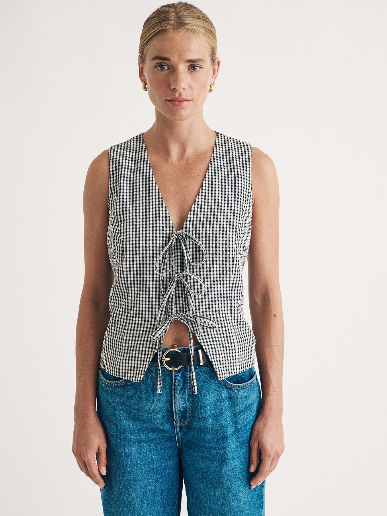 nobodys-child-gingham-tie-detail-waistcoat-top-blackback