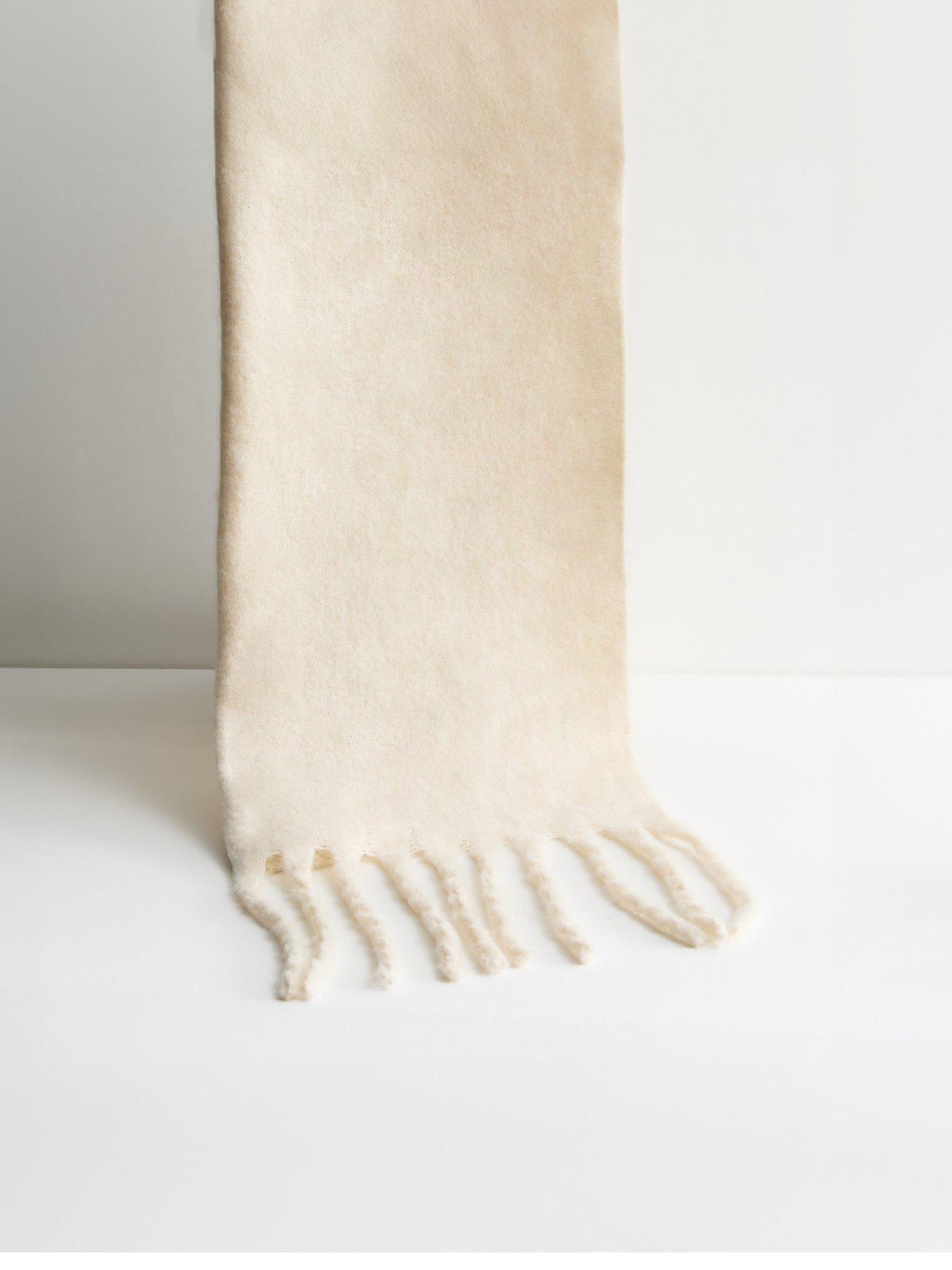 new-look-cream-brushed-fringed-scarf