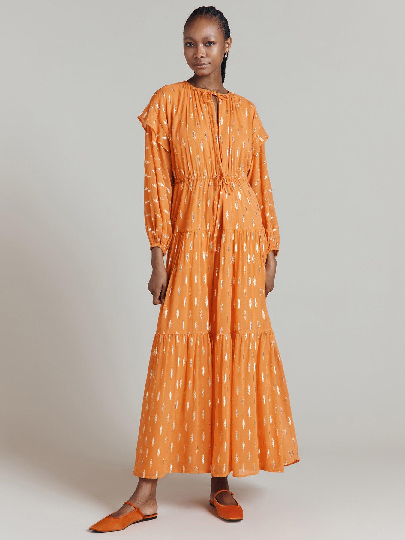Image 1 of 5 of Ghost Camille Dress - Orange