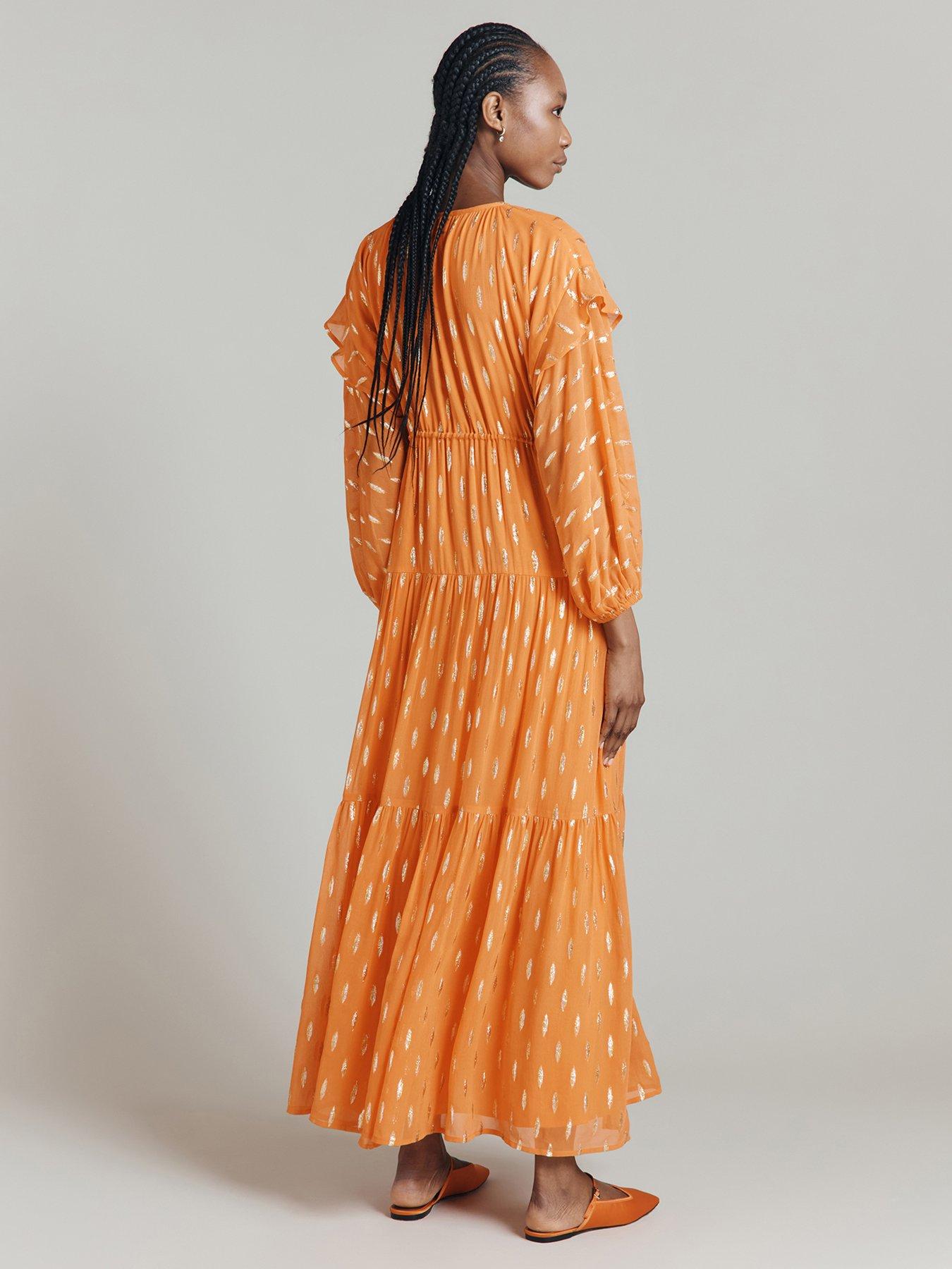Image 2 of 5 of Ghost Camille Dress - Orange