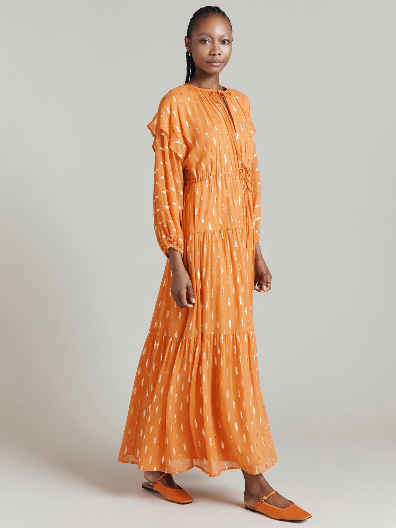 Image 3 of 5 of Ghost Camille Dress - Orange
