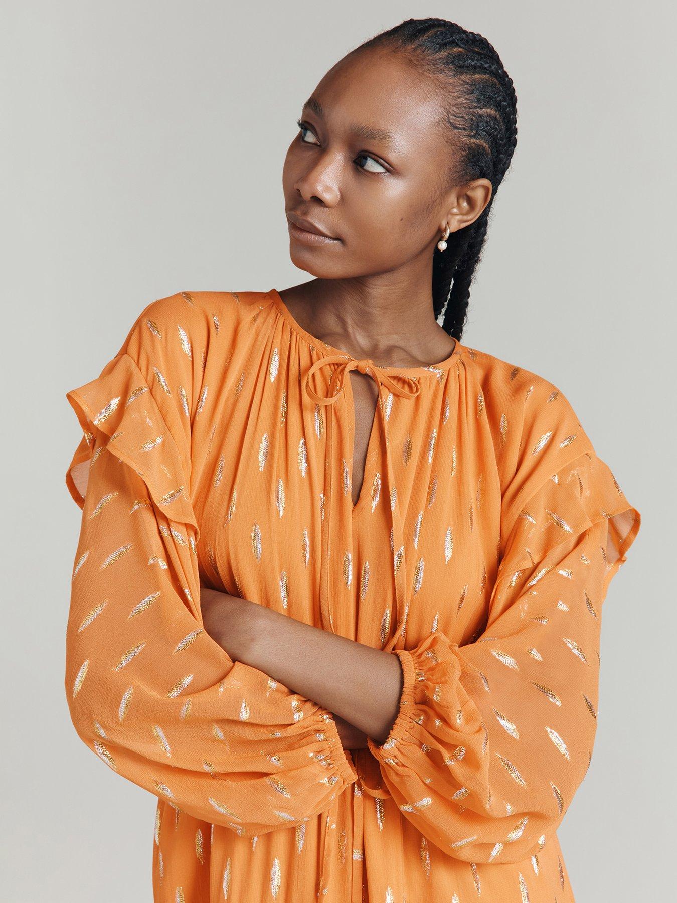 Image 4 of 5 of Ghost Camille Dress - Orange