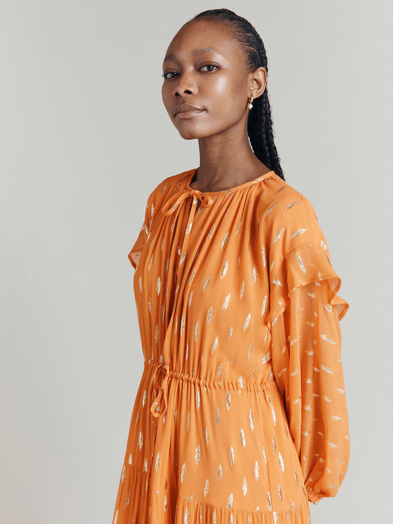 Image 5 of 5 of Ghost Camille Dress - Orange
