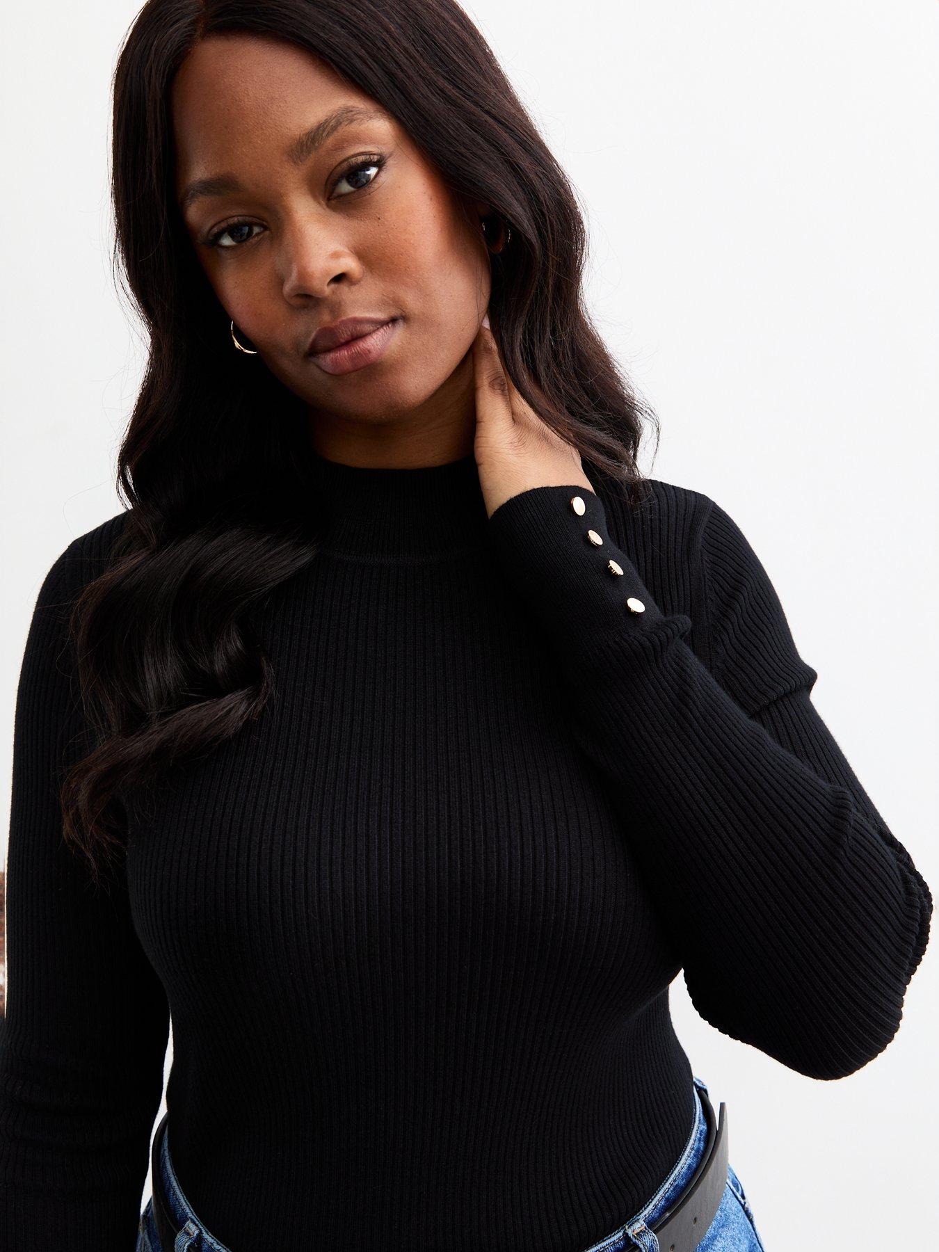 new-look-curves-button-detail-rib-knitted-jumper-blackoutfit