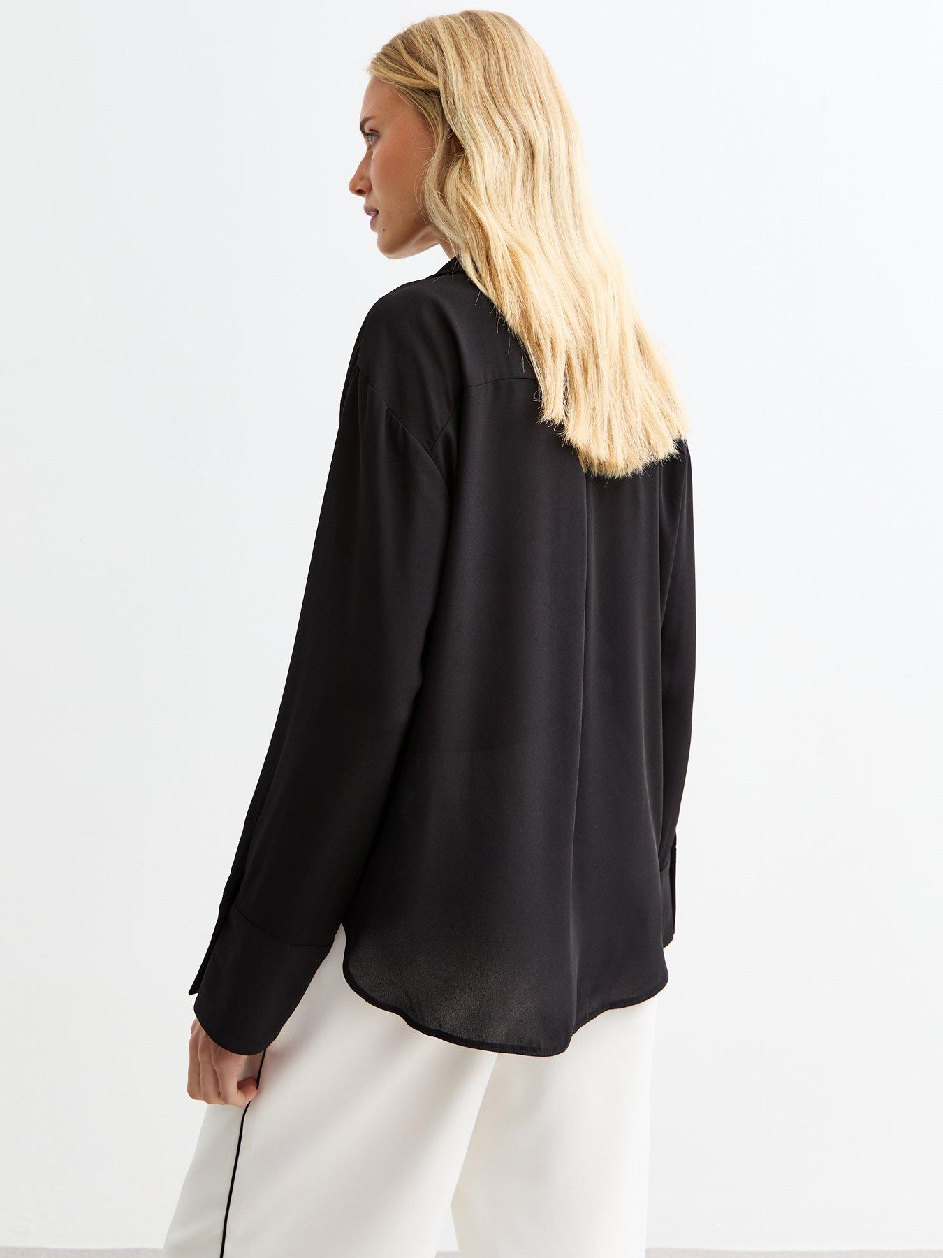 Image 2 of 5 of New Look Long Sleeve Shirt - Black