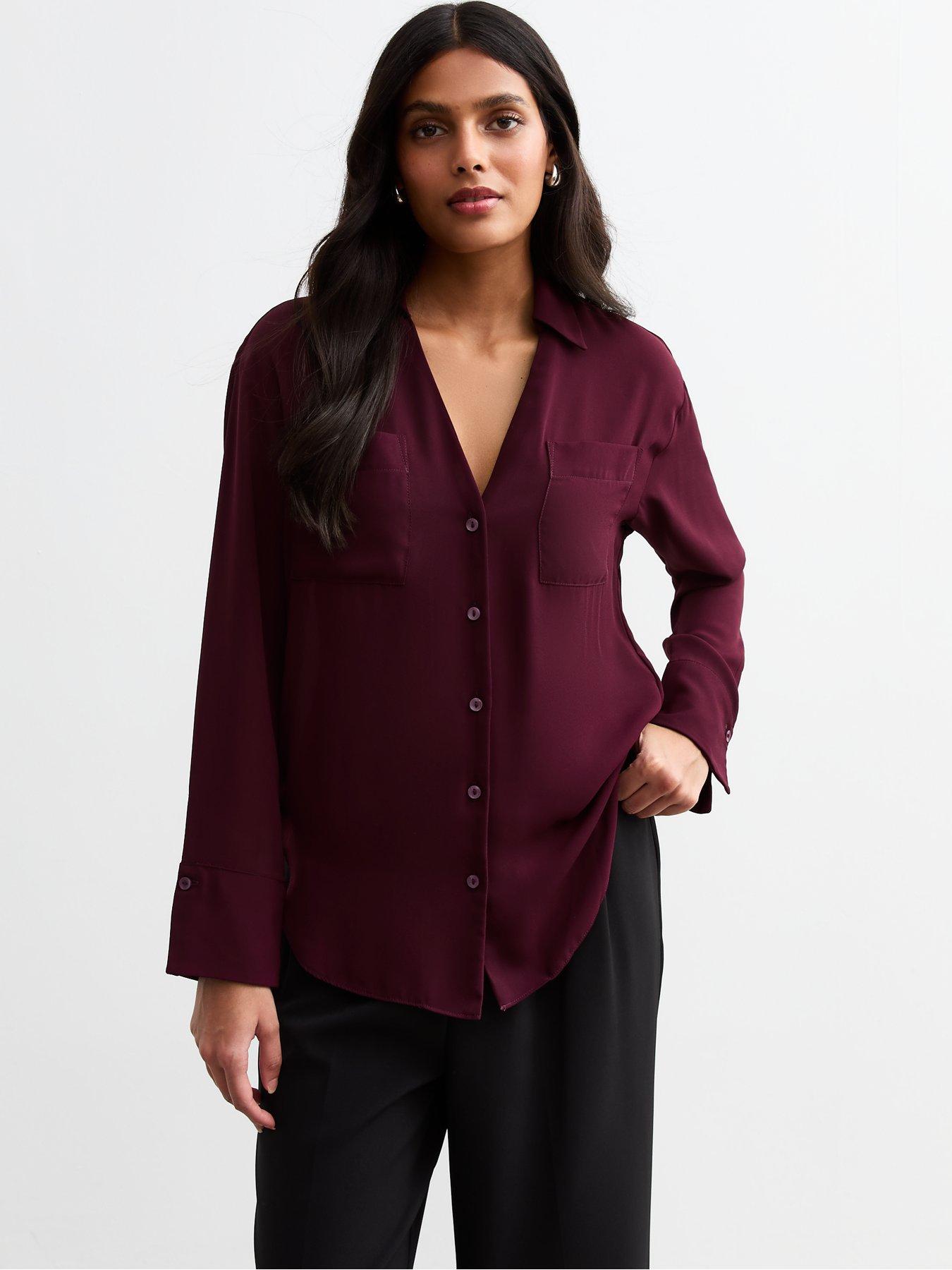 new-look-burgundy-long-sleeve-shirt-red