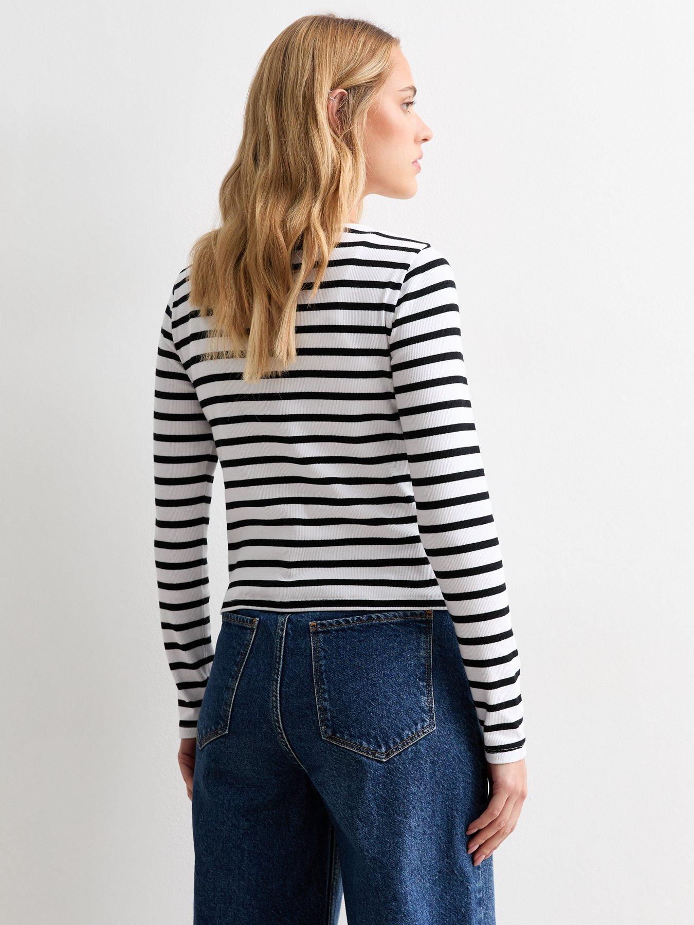 new-look-stripe-pattern-ribbed-cardigan-whitestillFront