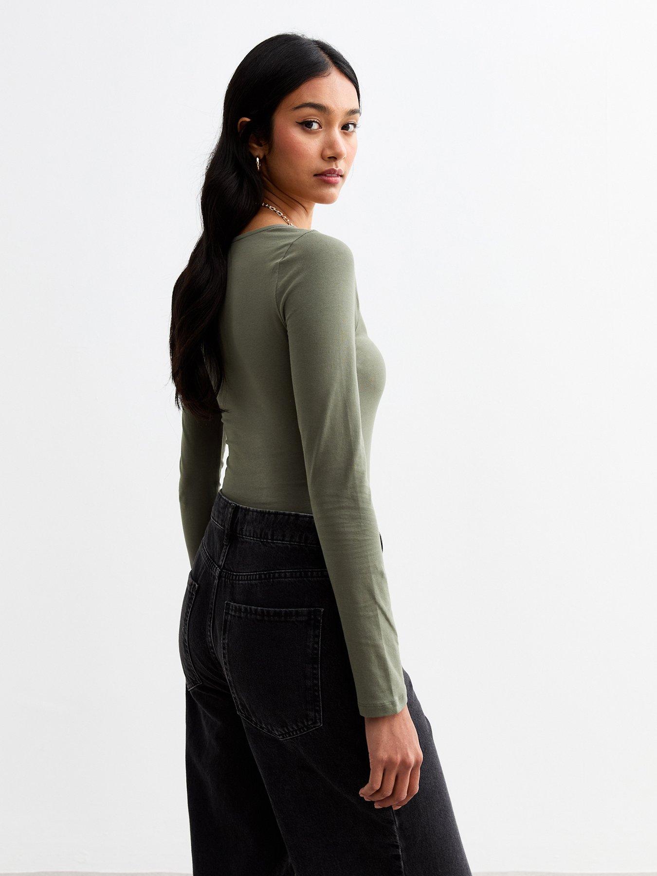 new-look-v-neck-long-sleeved-bodysuit-khakistillFront