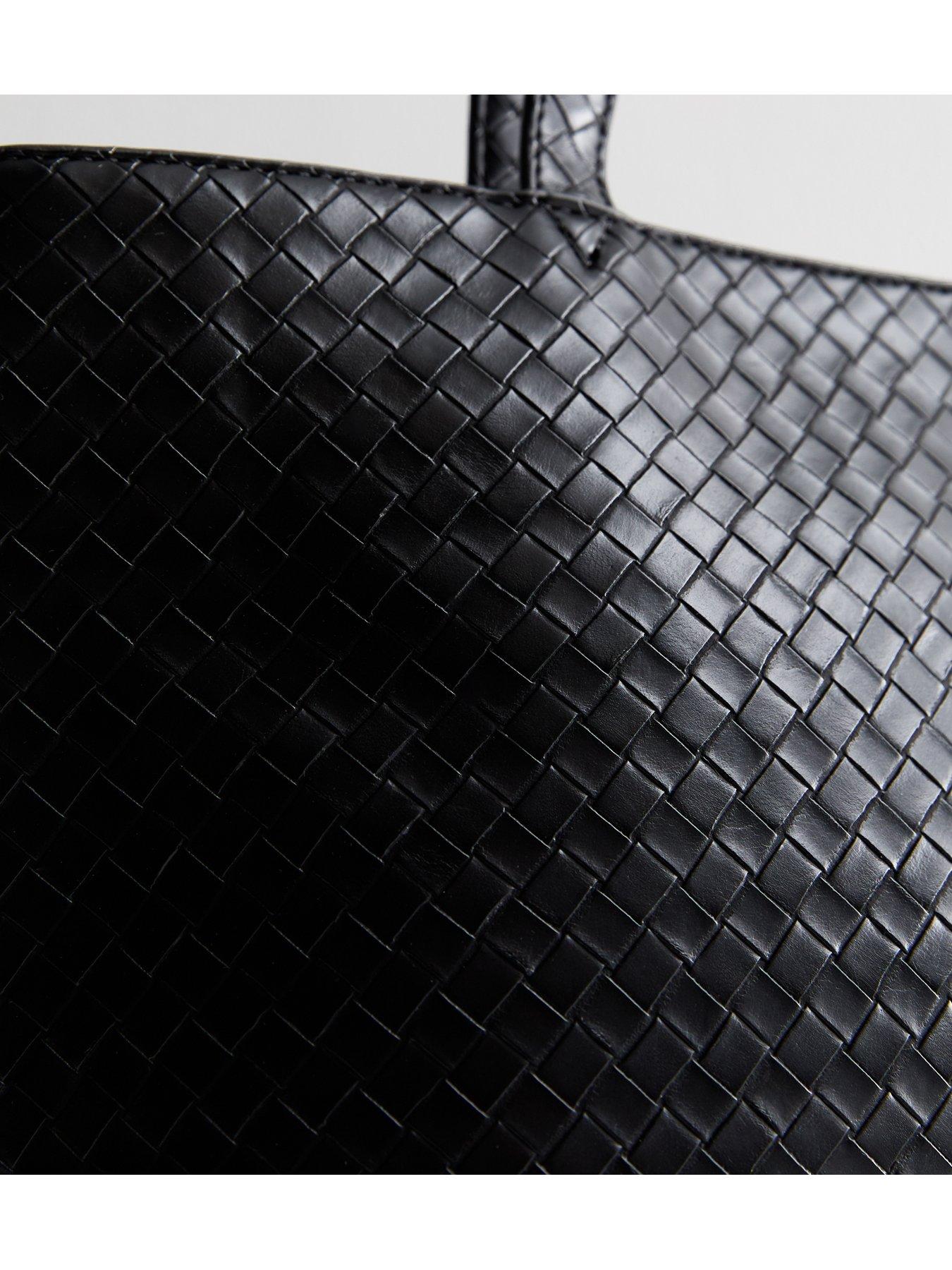 new-look-black-leather-look-woven-tote-bag-and-pouchoutfit