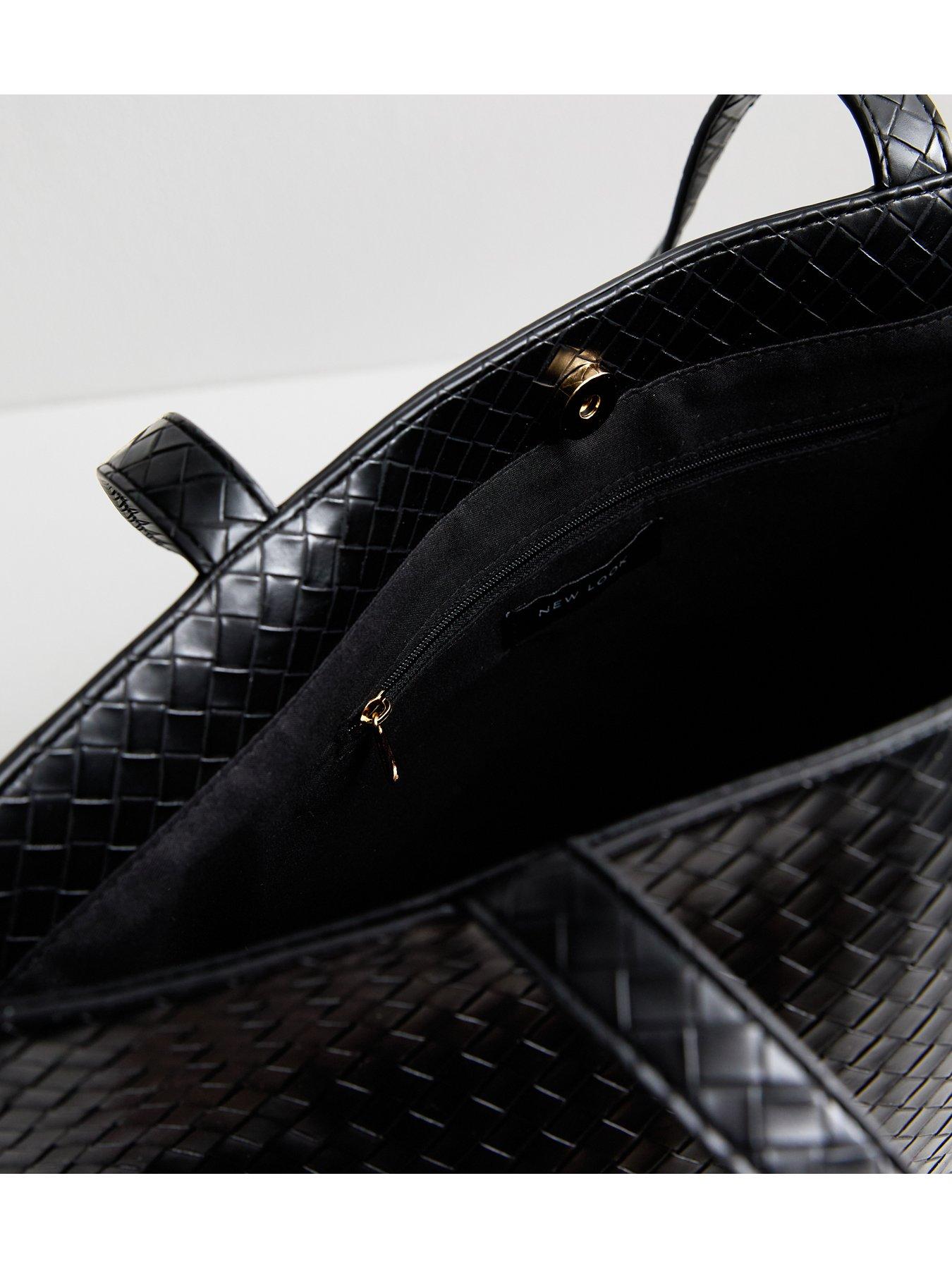 new-look-black-leather-look-woven-tote-bag-and-pouchdetail