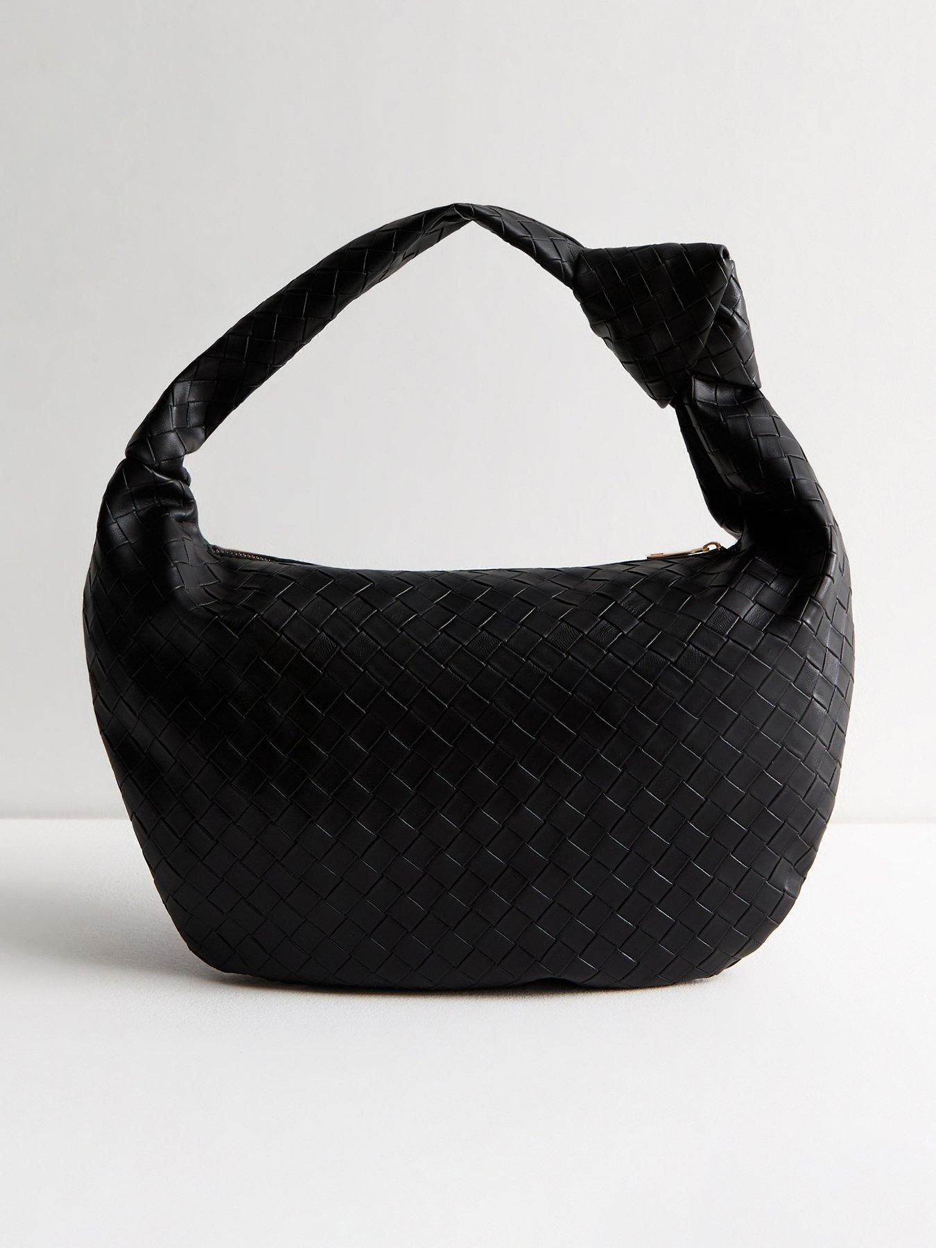 new-look-black-leather-look-weave-shoulder-bag