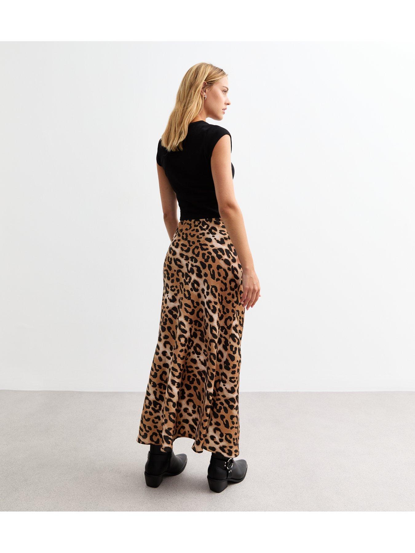 new-look-brown-animal-print-satin-midi-skirtstillFront