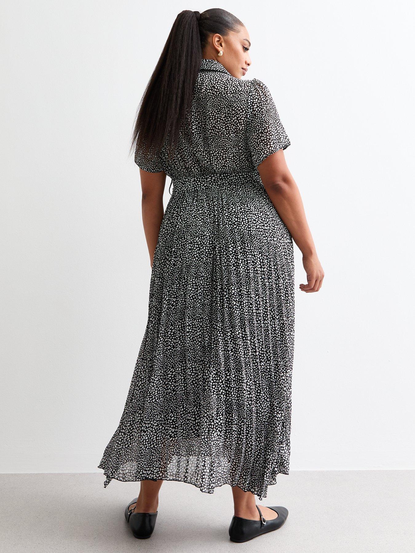 new-look-curves-abstract-pleated-chiffon-midi-dress-blackstillFront