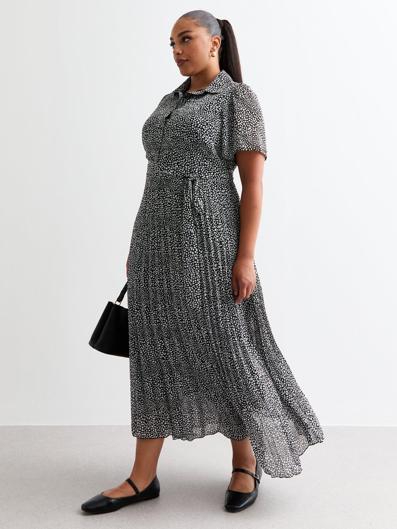 new-look-curves-abstract-pleated-chiffon-midi-dress-blackback