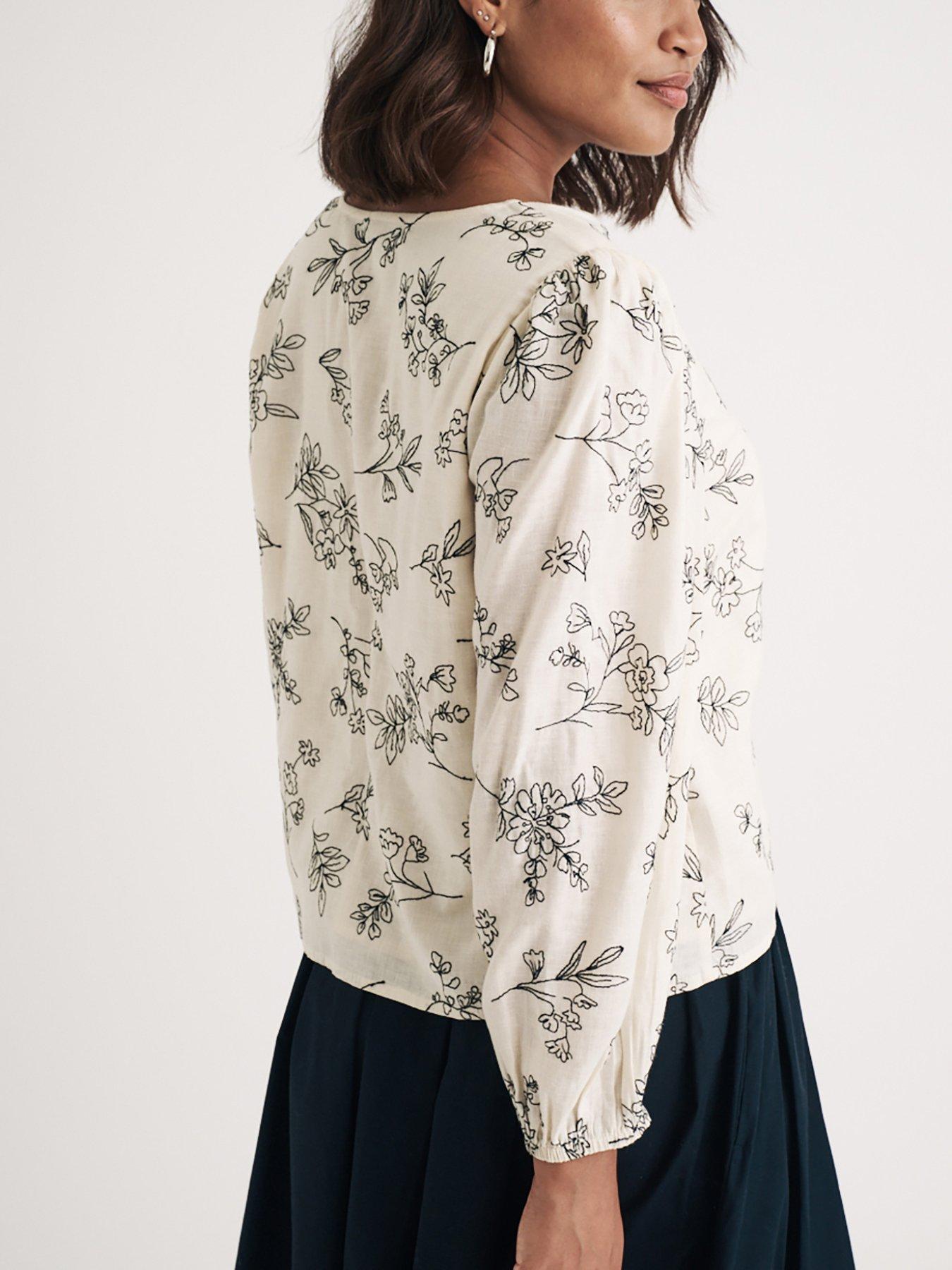 nobodys-child-printed-tie-detail-long-sleeve-blouse-white-multistillFront